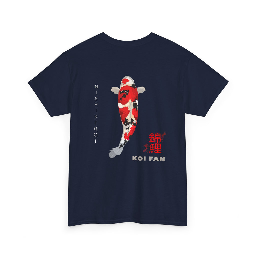 Koi Fish Graphic Tee for Nature Lovers, Relaxed Fit Unisex Cotton Shirt, Perfect Gift for Aquatic Art Fans, Outdoor Events, Everyday Wear