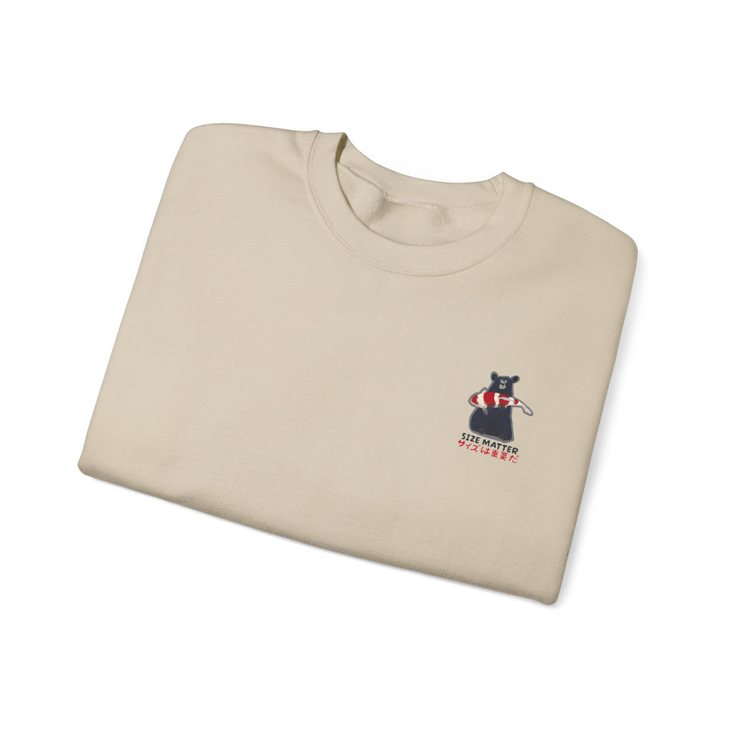 Koi Bear Crewneck Sweatshirt — "In the World of Nishikigoi" Graphic Pullover