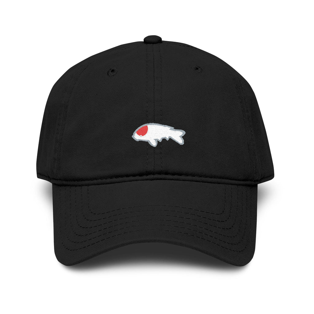 Washed Baseball Cap with Small Fish Embroidery — Casual Coastal Hat
