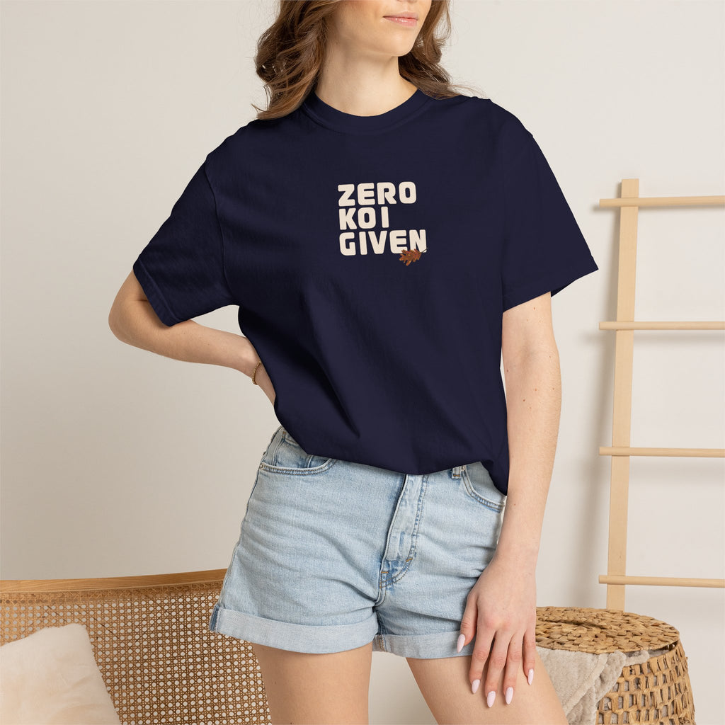 Koi Graphic T-Shirt — "Zero Koi Given" Japanese Koi Fish Tee