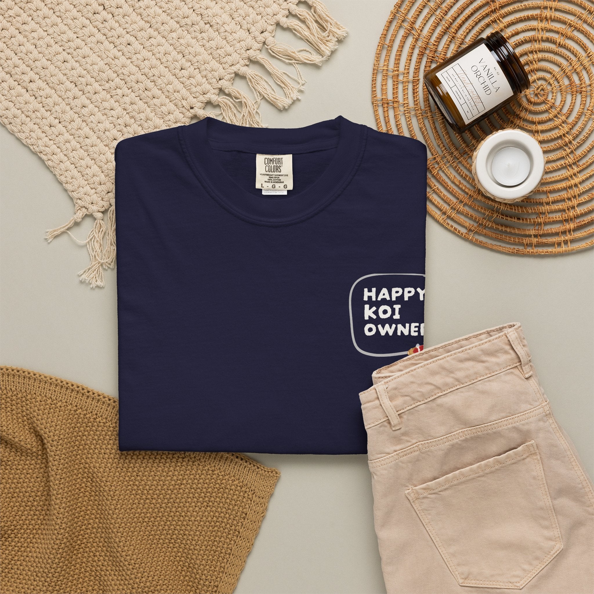 Koi Fish Graphic T-Shirt — 'Happy Koi Owner' Japanese Koi Shirt