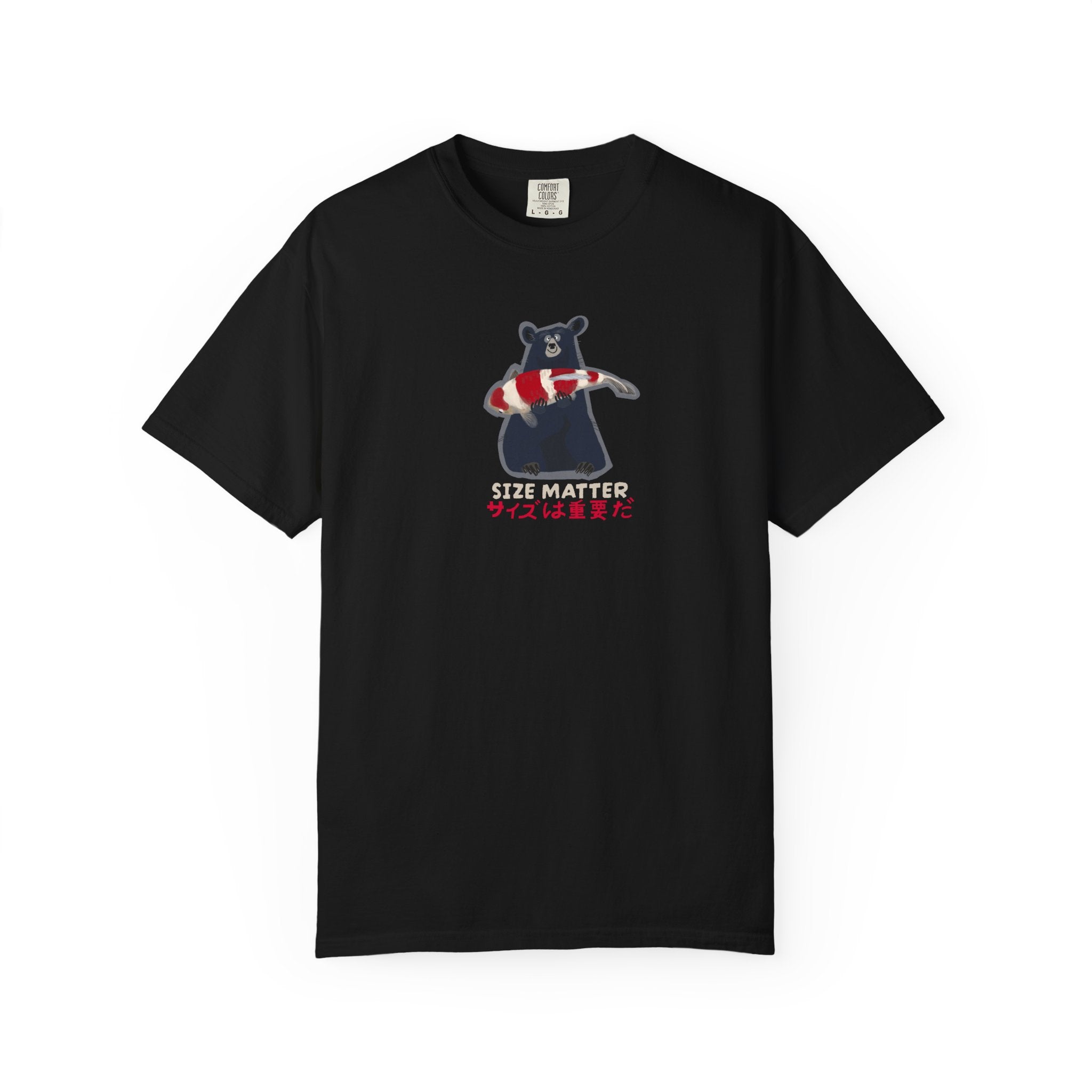 T-Shirt — 'Size Matters' Bear with KOHAKU KOI