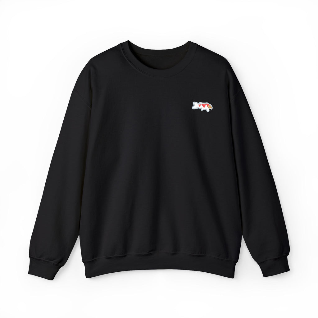 Crewneck Sweatshirt – Embroidered Japanese Koi Fish Logo