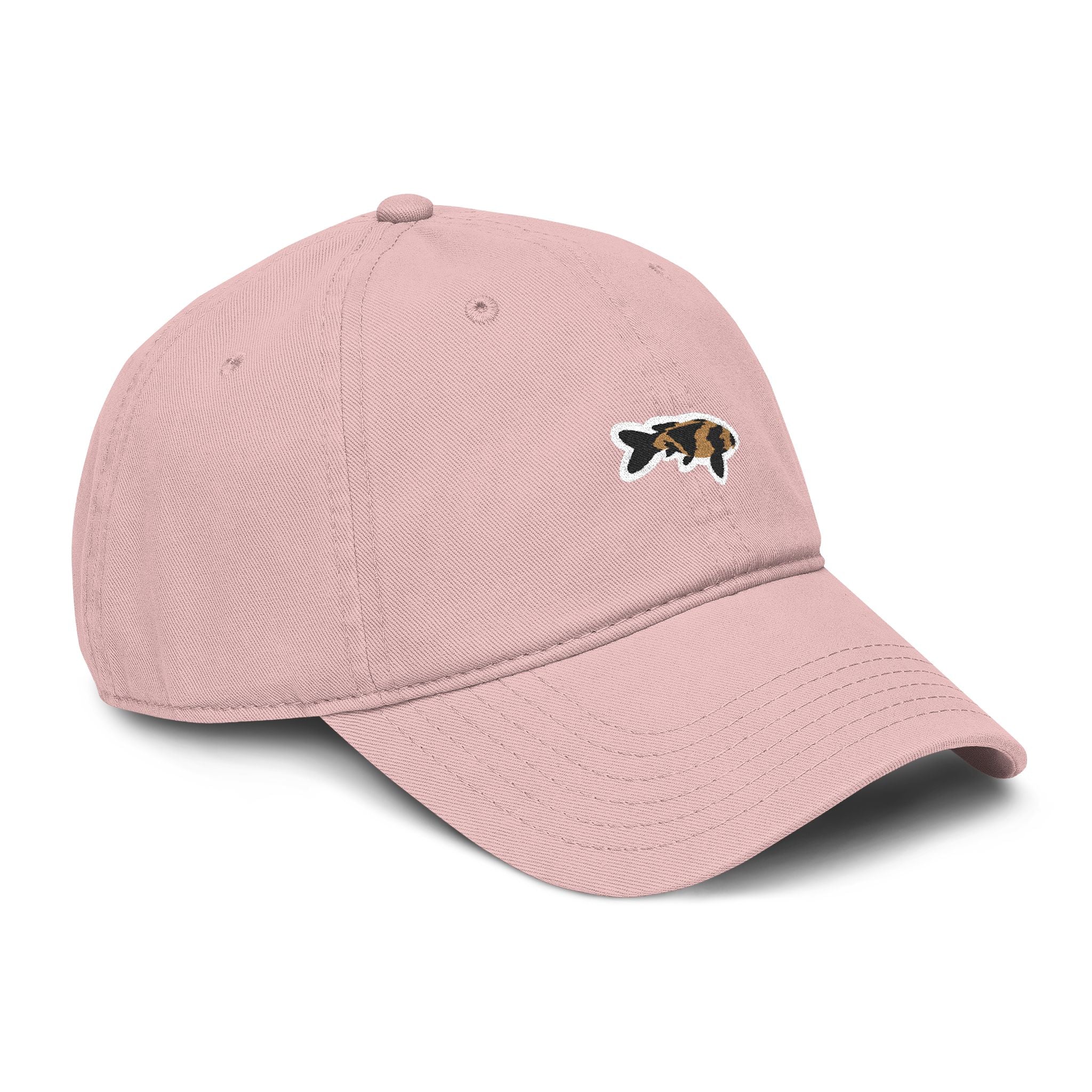 Koi Fish Embroidered Washed Baseball Cap