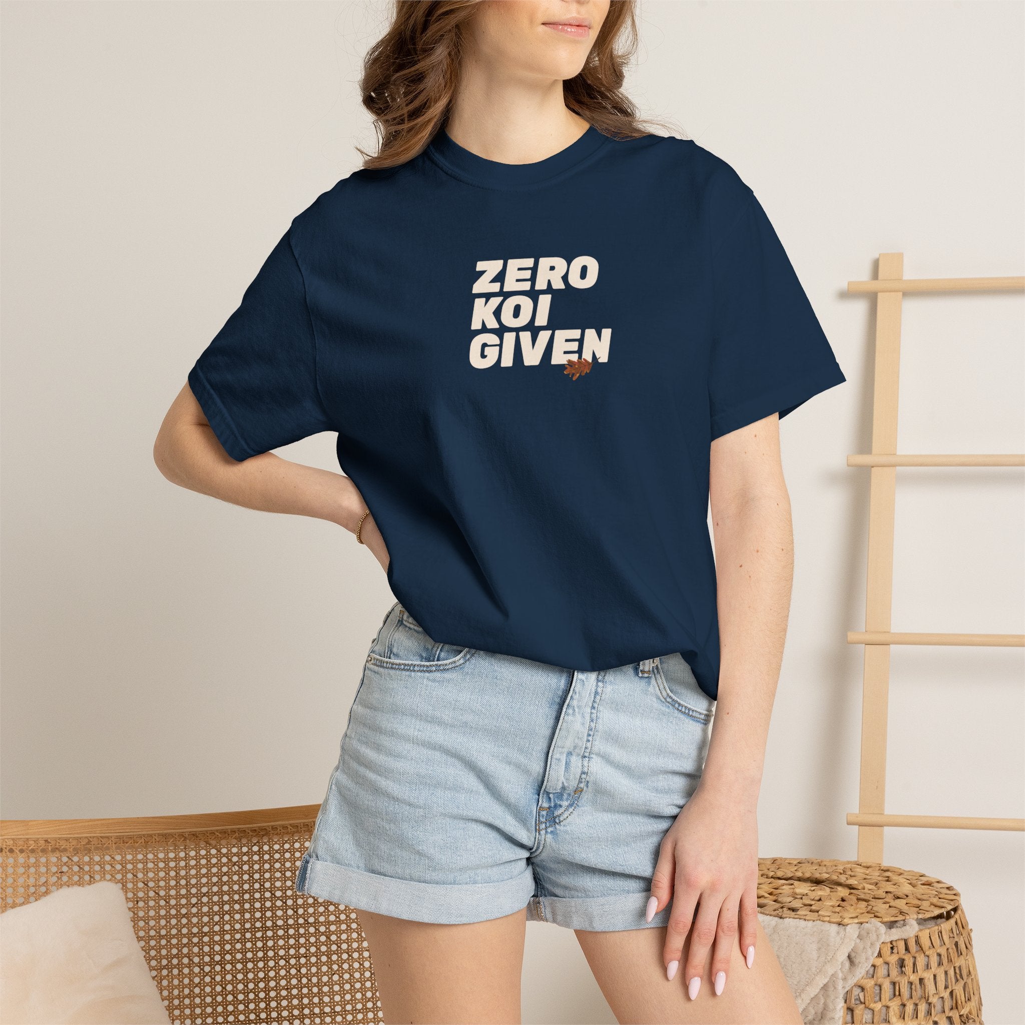 Unisex Koi Fish Graphic T-Shirt - 'Zero Koi Given' Design