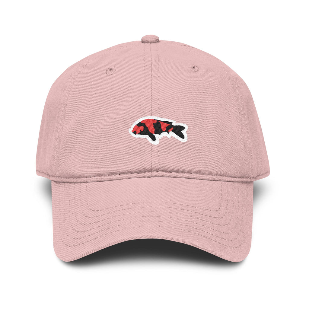 Koi Fish Embroidered Washed Baseball Cap