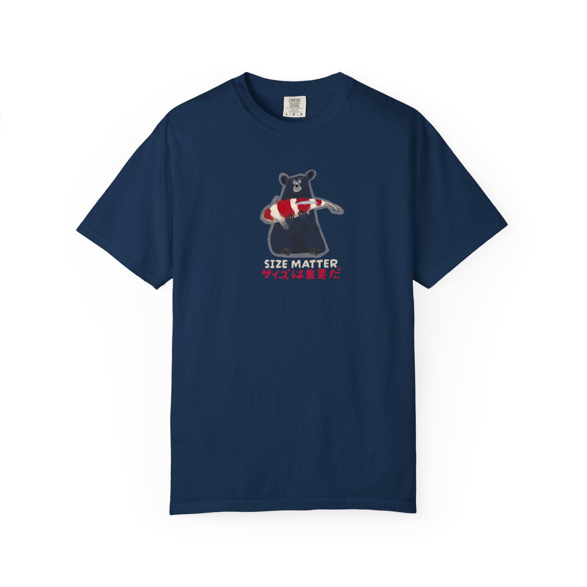 T-Shirt — 'Size Matters' Bear with KOHAKU KOI