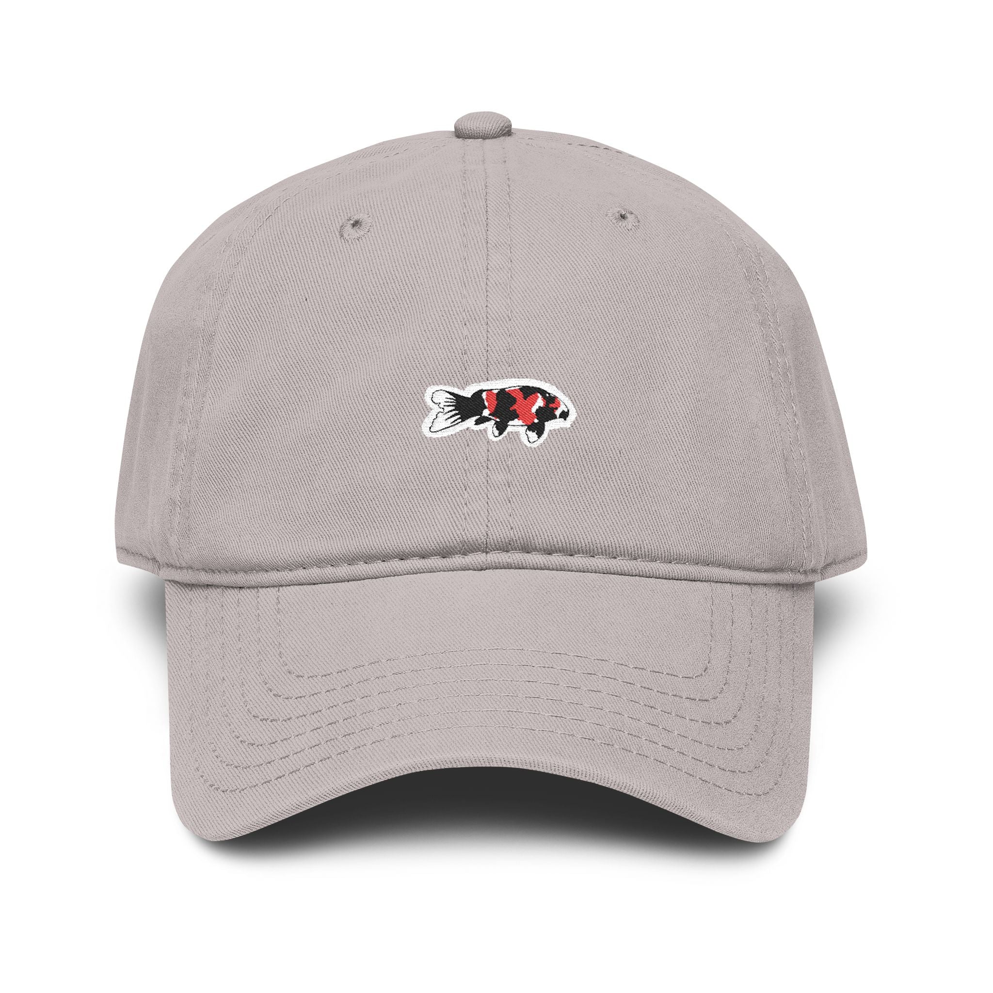 Washed Baseball Cap with Koi Fish Embroidery — For Japanese Koi Fish Lover