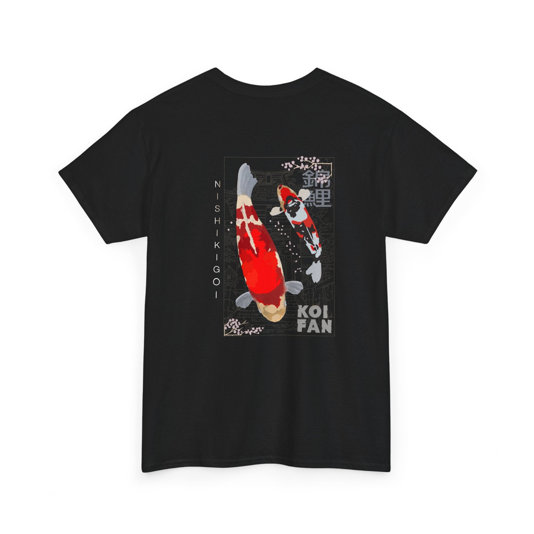 Koi Fan T-Shirt — Japanese Koi Fish Graphic Tee (Red & Black)