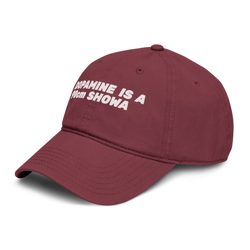 Dopamine Is a 90cm Showa Washed Baseball Cap — Retro Cute Embroidered Dad Hat