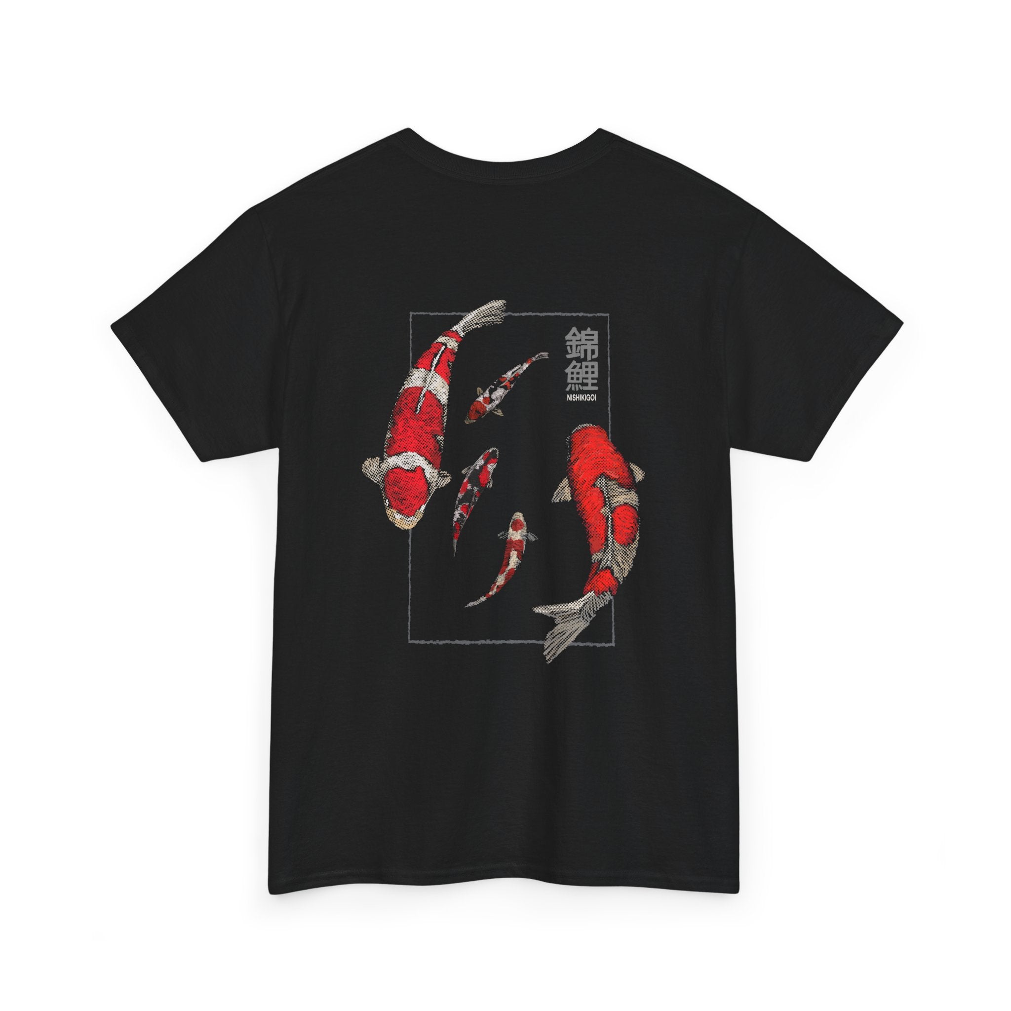 Koi Fish Unisex Cotton Tee - Artistic Graphic Shirt, Relaxed Fit, Casualwear, Unique Gift for Nature Lovers, Eco-Friendly Fashion