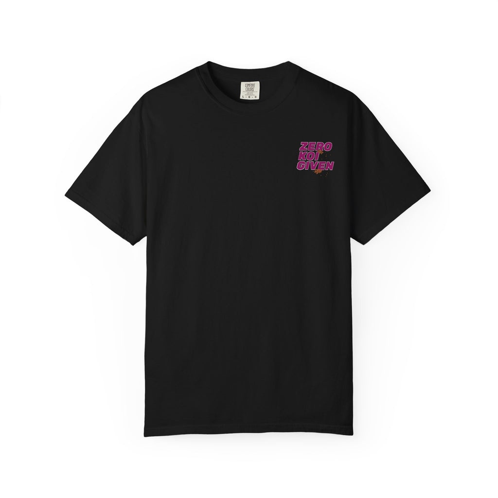 Koi Pond Tee — Japanese Koi Fish Graphic T-Shirt ("Zero Koi Given")