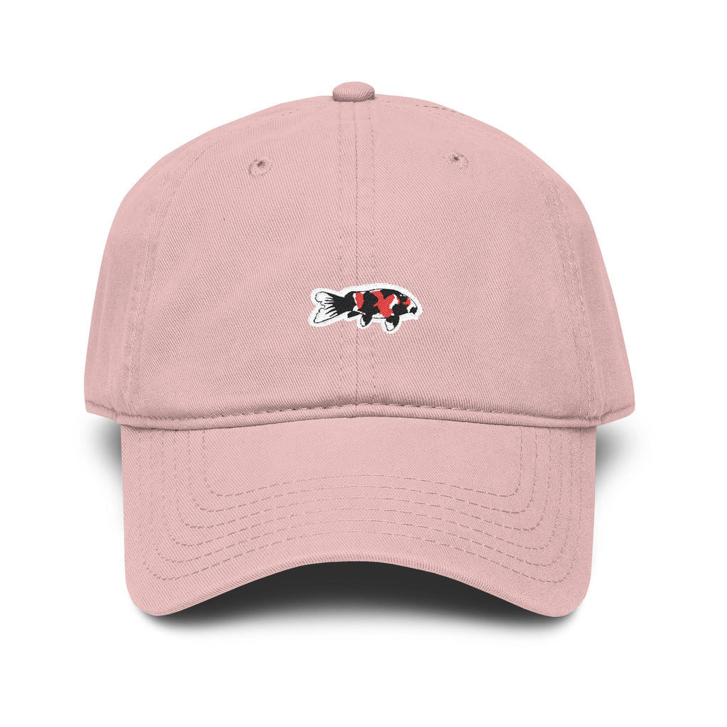 Koi Fish Embroidered Washed Baseball Cap — Casual Vintage Dad Hat for Japanese Koi Fish Lovers