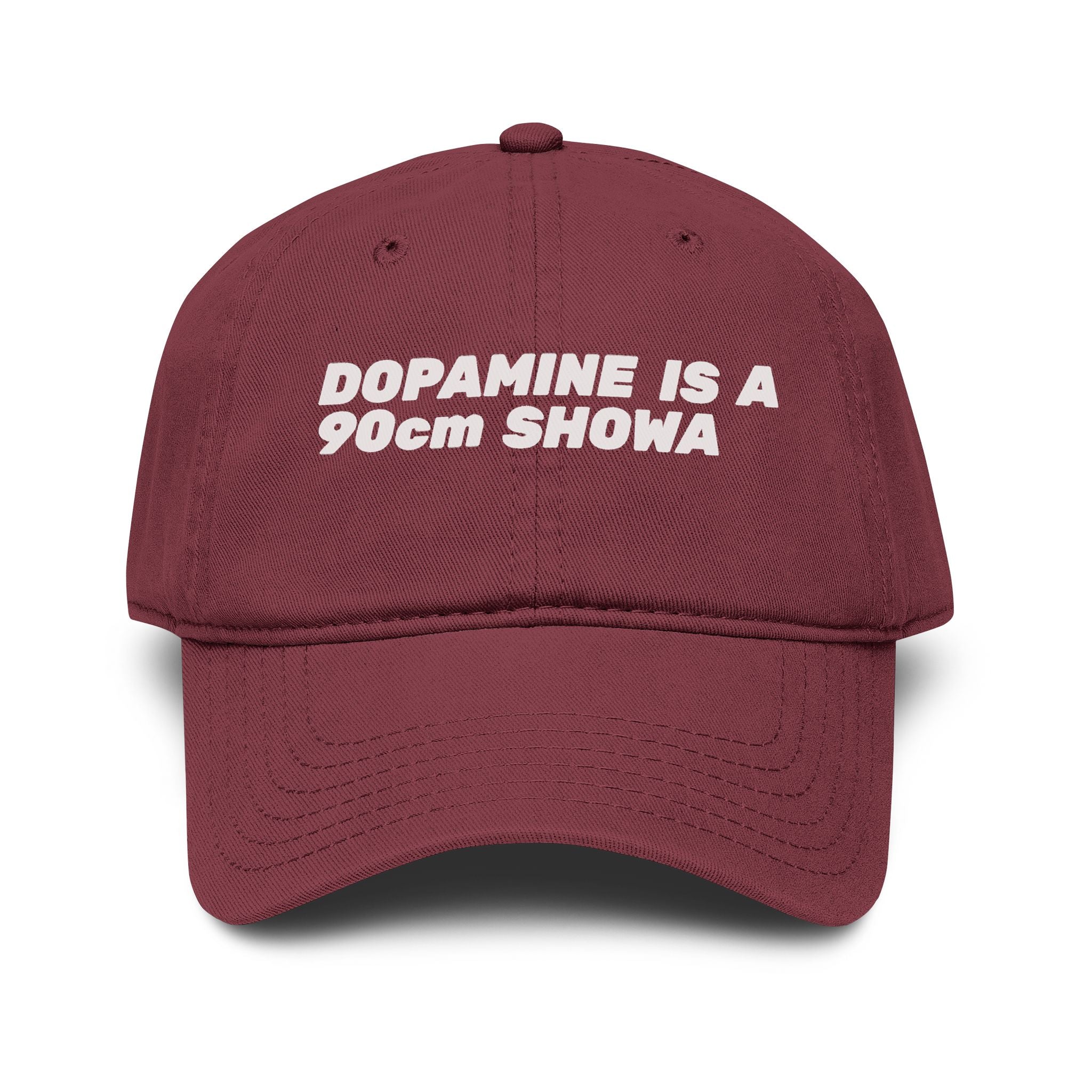 Dopamine Is a 90cm Showa Washed Baseball Cap — Retro Cute Embroidered Dad Hat