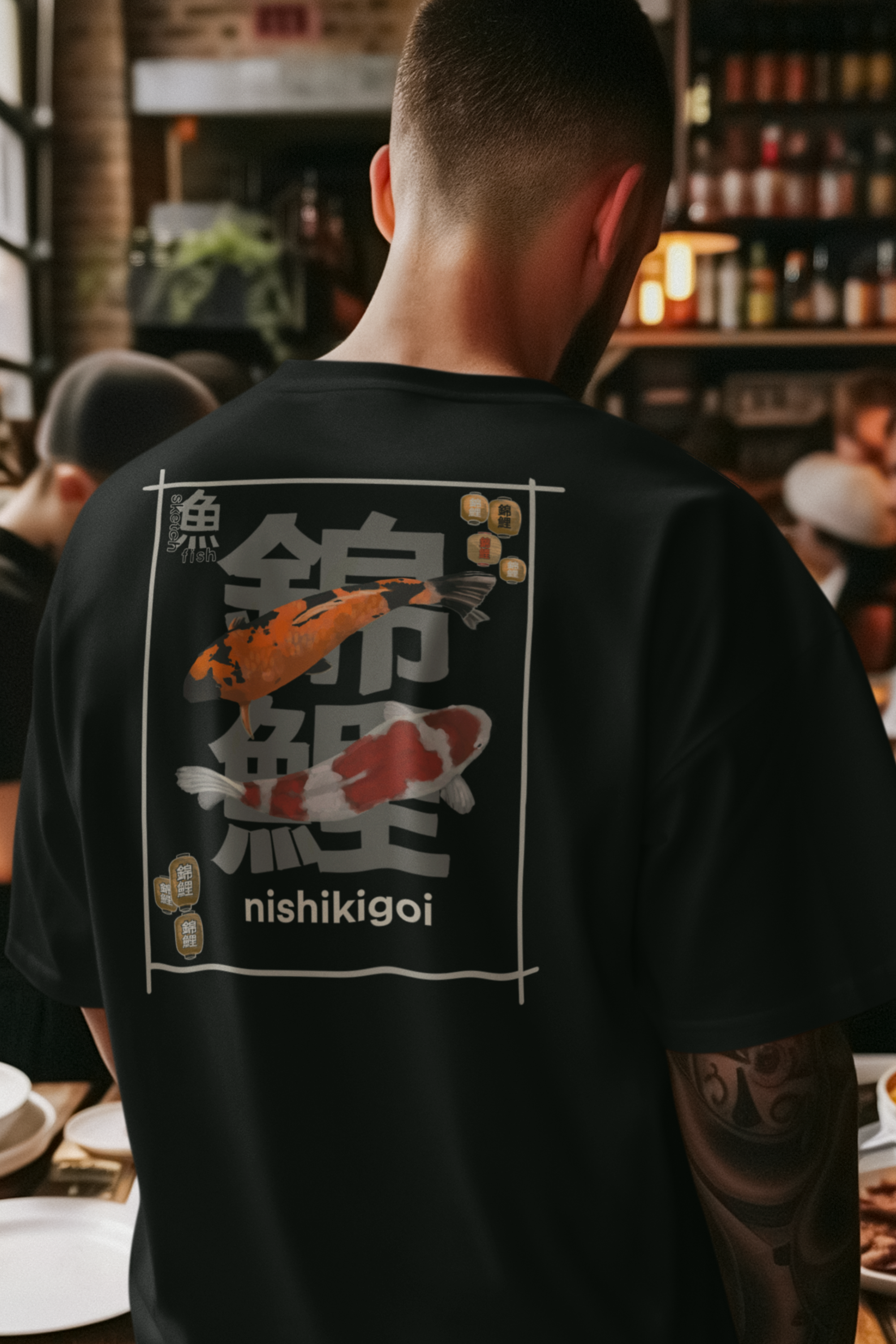 Nishikigoi Koi Fish Tee, Unisex Heavy Cotton Shirt, Japanese Art T-Shirt, Casual Wear, Unique Gift for Koi Lovers, Streetwear Top
