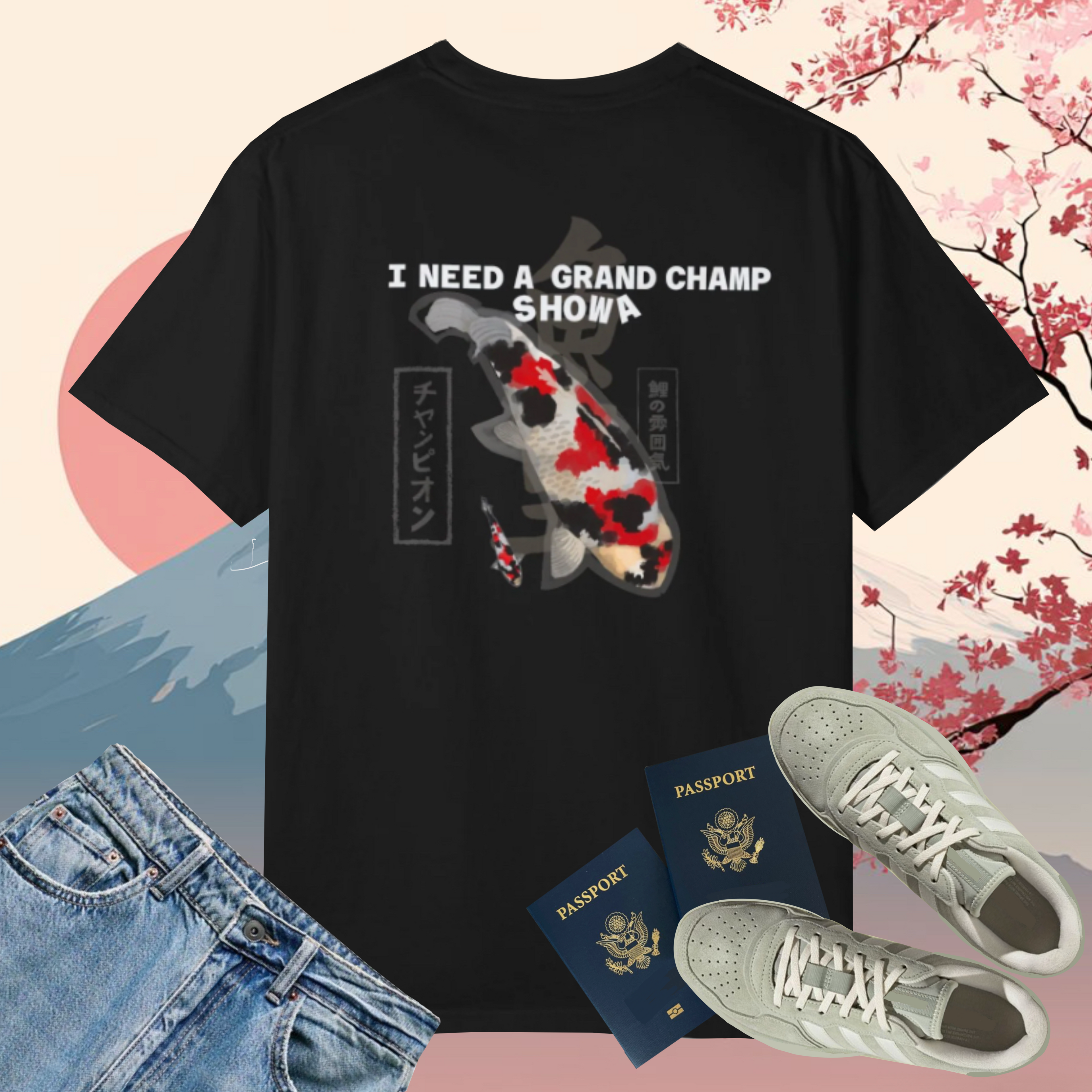 Copy of Koi Grand Champ T-Shirt — “I Need a Grand Champ Showa” Japanese Koi Fish Tee