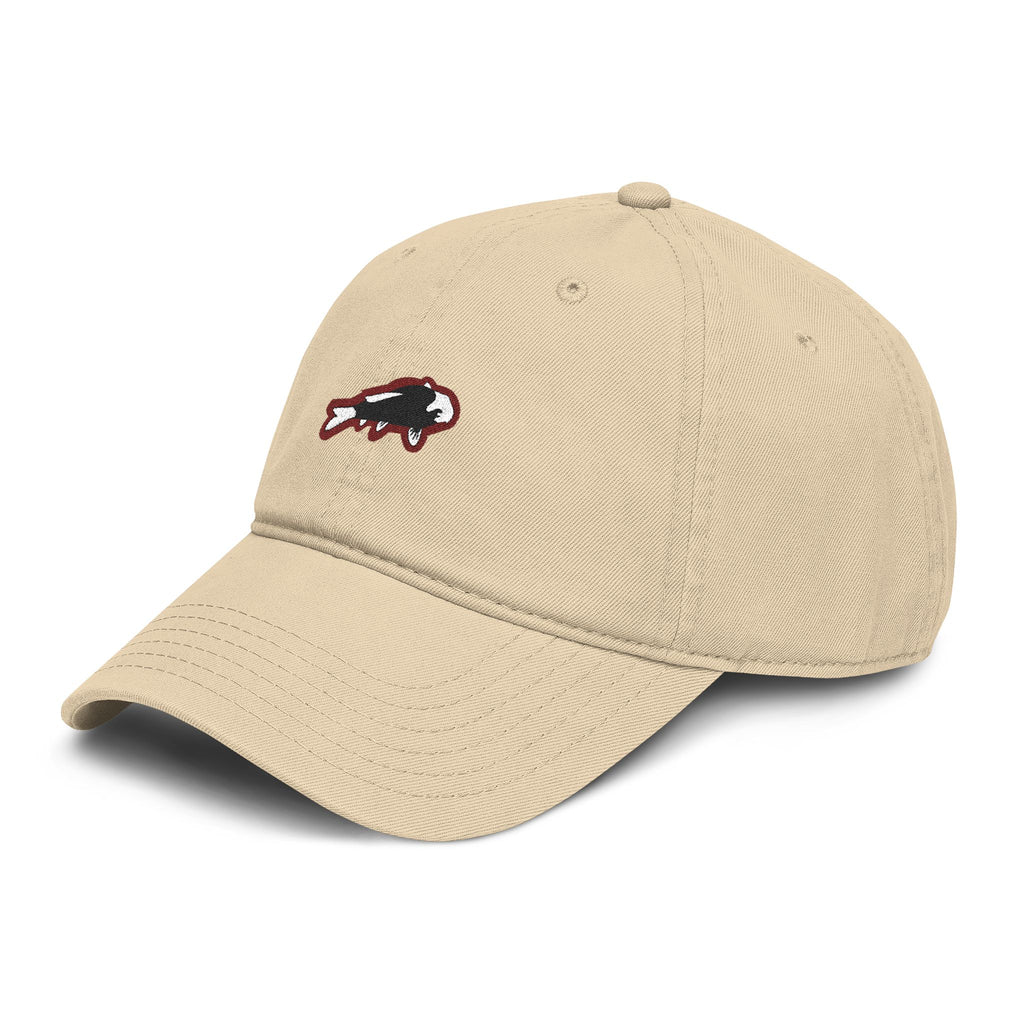 Koi Fish Embroidered Washed Baseball Cap