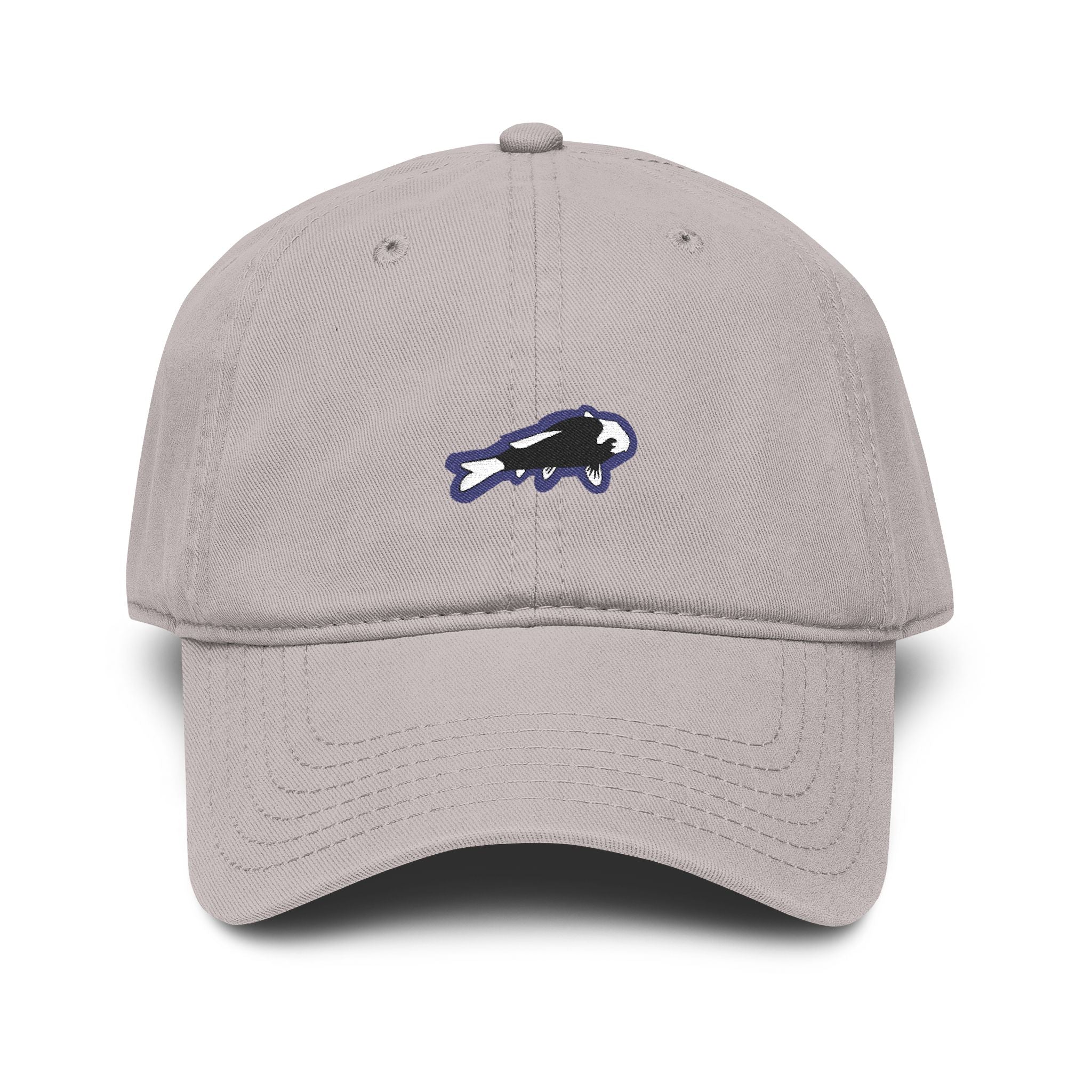 Embroidered Japanese Koi Fish Baseball Cap / Minimalist Logo Design Hat