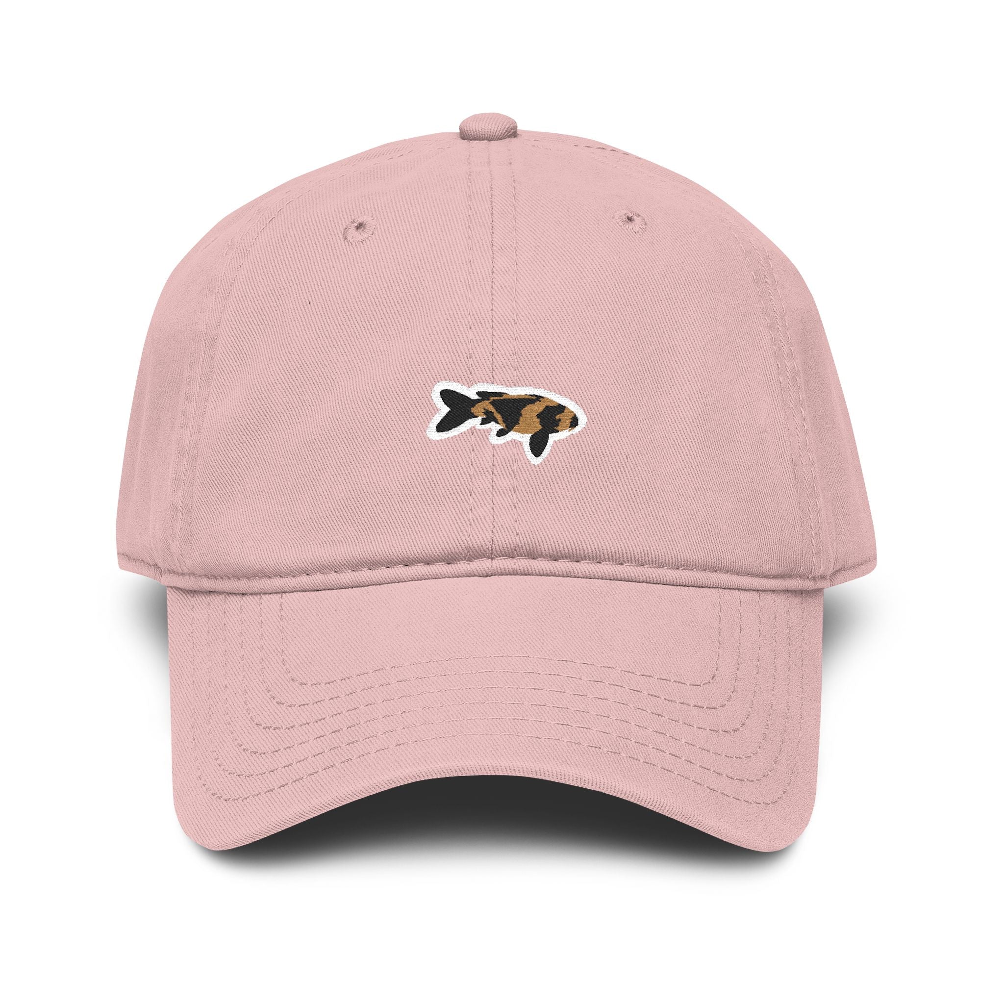 Koi Fish Embroidered Washed Baseball Cap