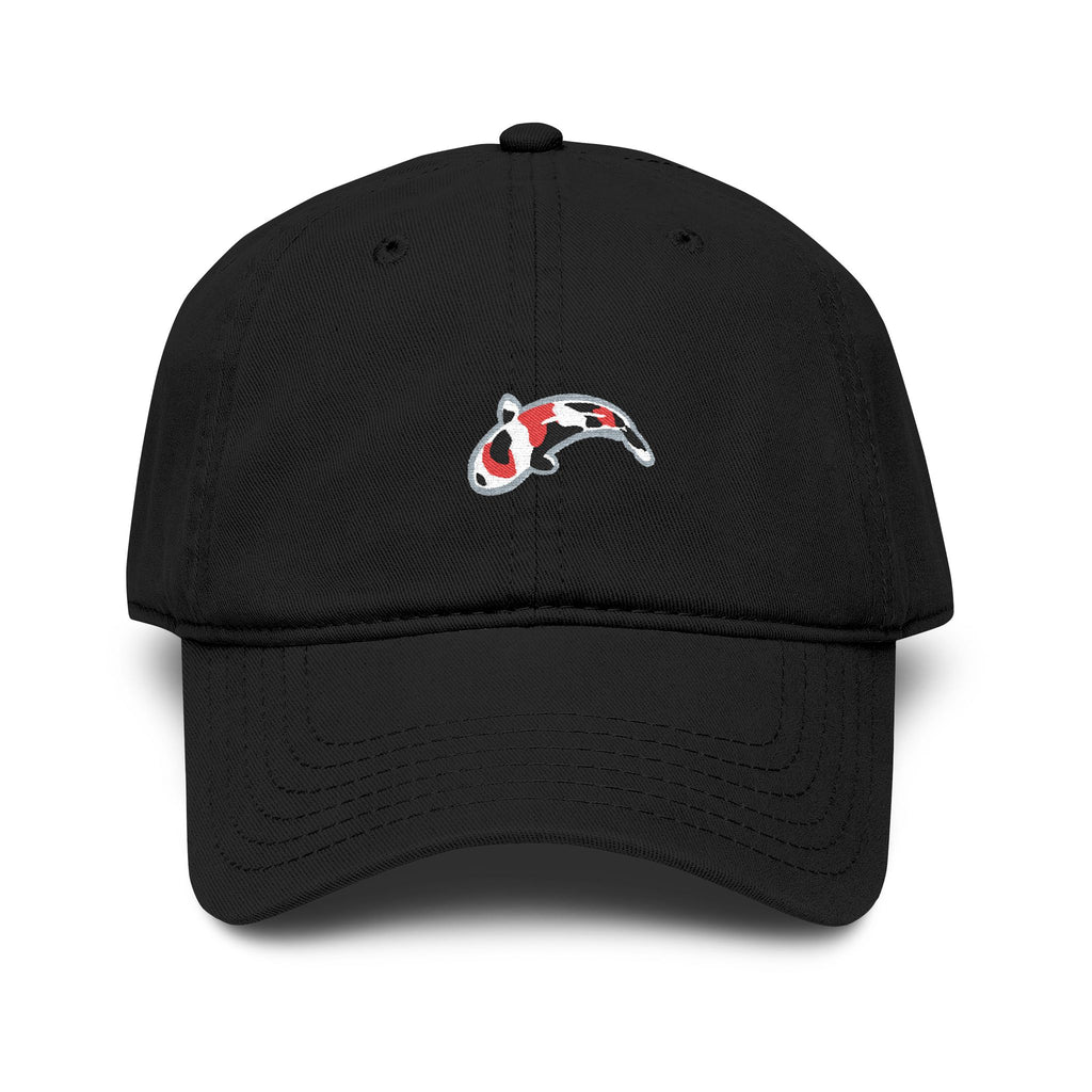 Koi Fish Embroidered Washed Baseball Cap