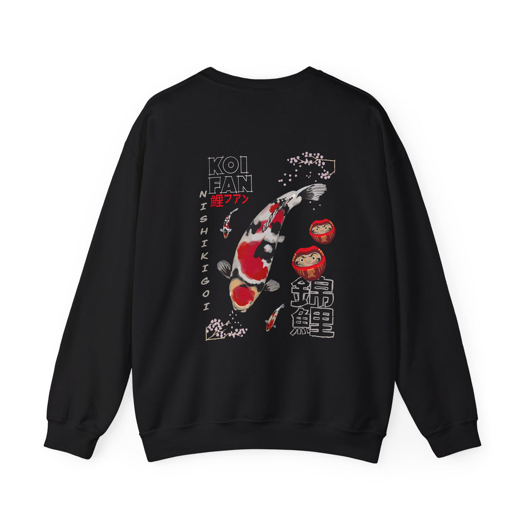 Koi Fan Crewneck Sweatshirt — Japanese Koi Fish Graphic Pullover