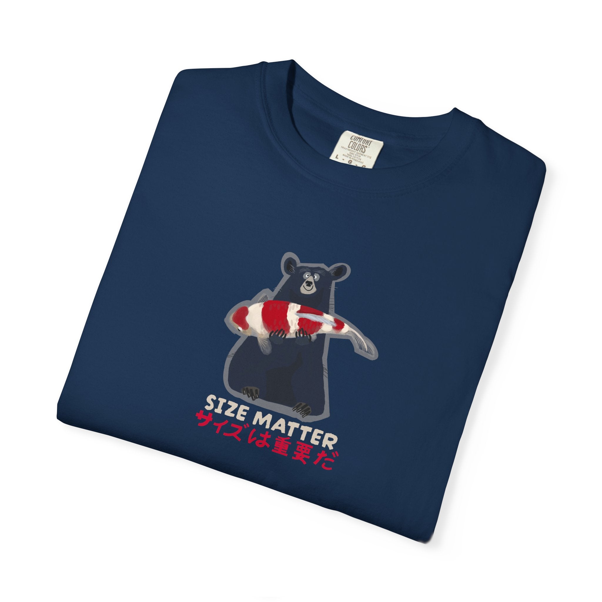 T-Shirt — 'Size Matters' Bear with KOHAKU KOI