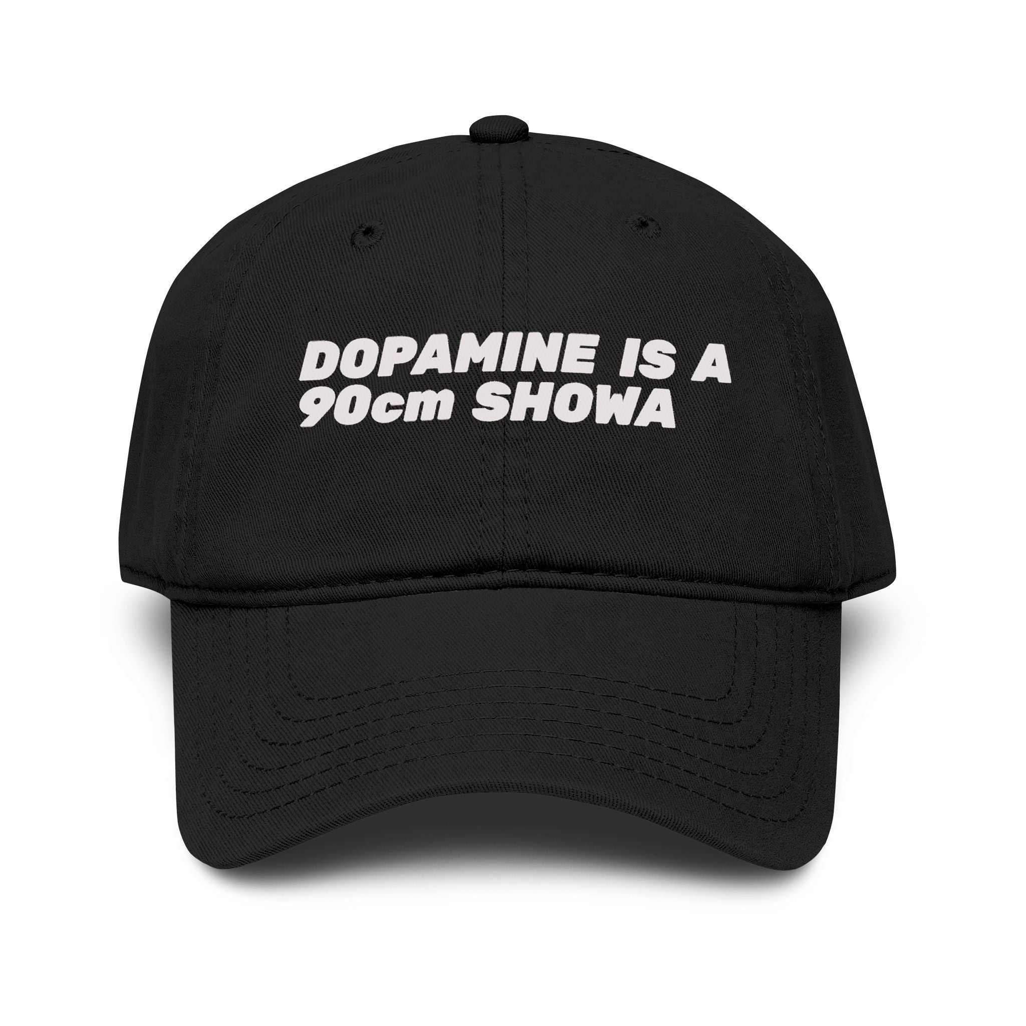 Dopamine Is a 90cm Showa Washed Baseball Cap — Retro Cute Embroidered Dad Hat