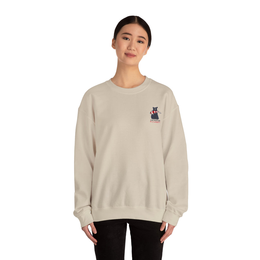 Koi Bear Crewneck Sweatshirt — "In the World of Nishikigoi" Graphic Pullover