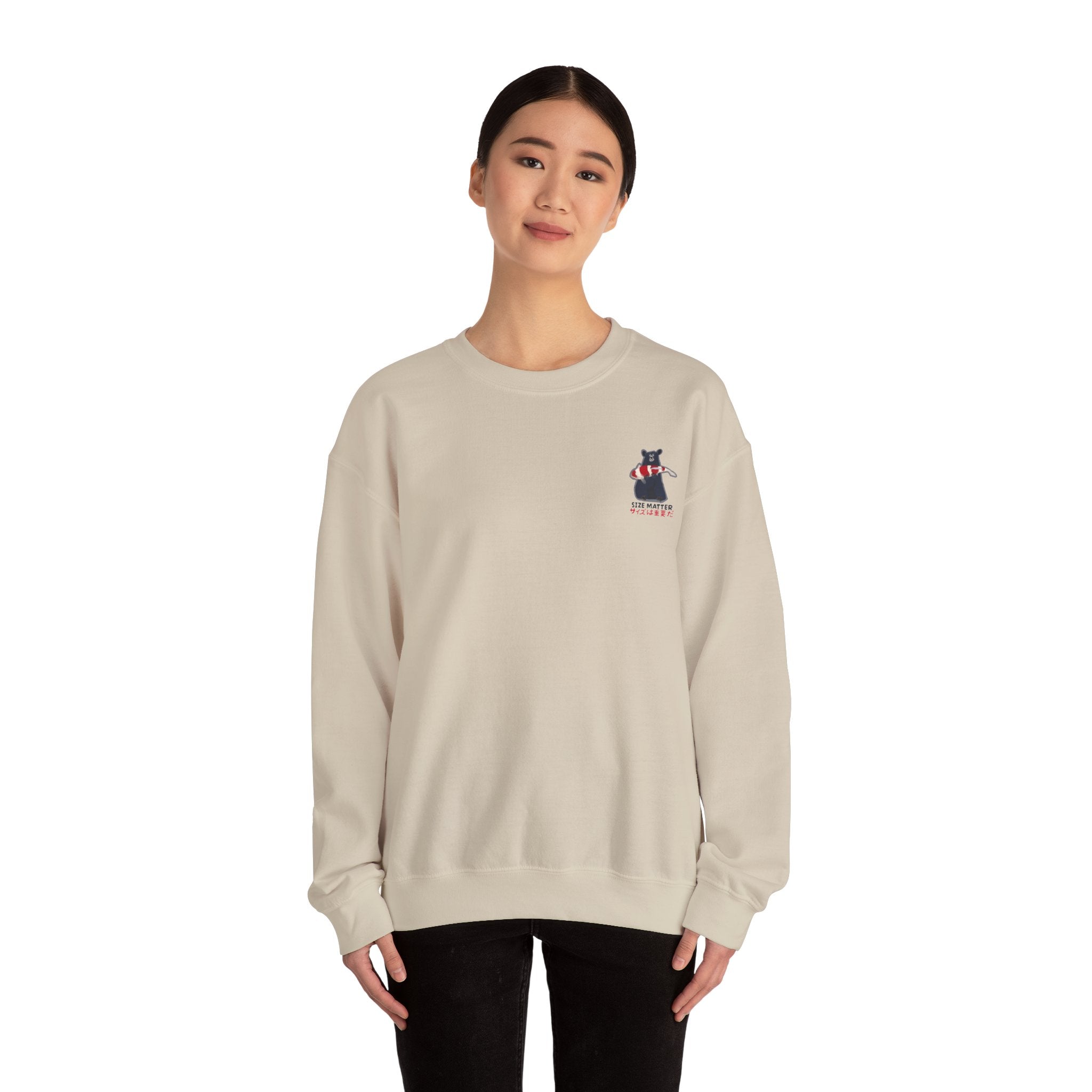Koi Bear Crewneck Sweatshirt — "In the World of Nishikigoi" Graphic Pullover