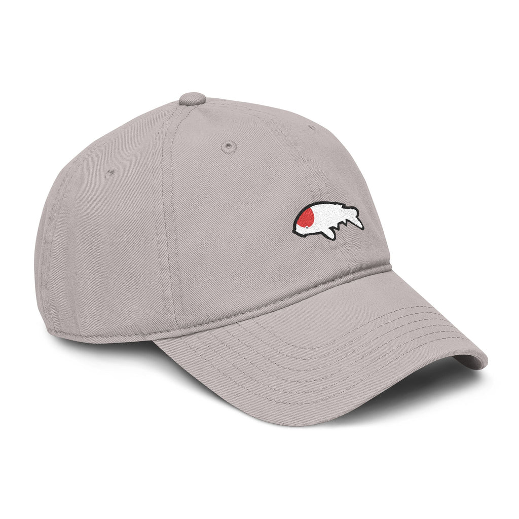 Washed Baseball Cap — Minimal Koi Fish Embroidered Hat