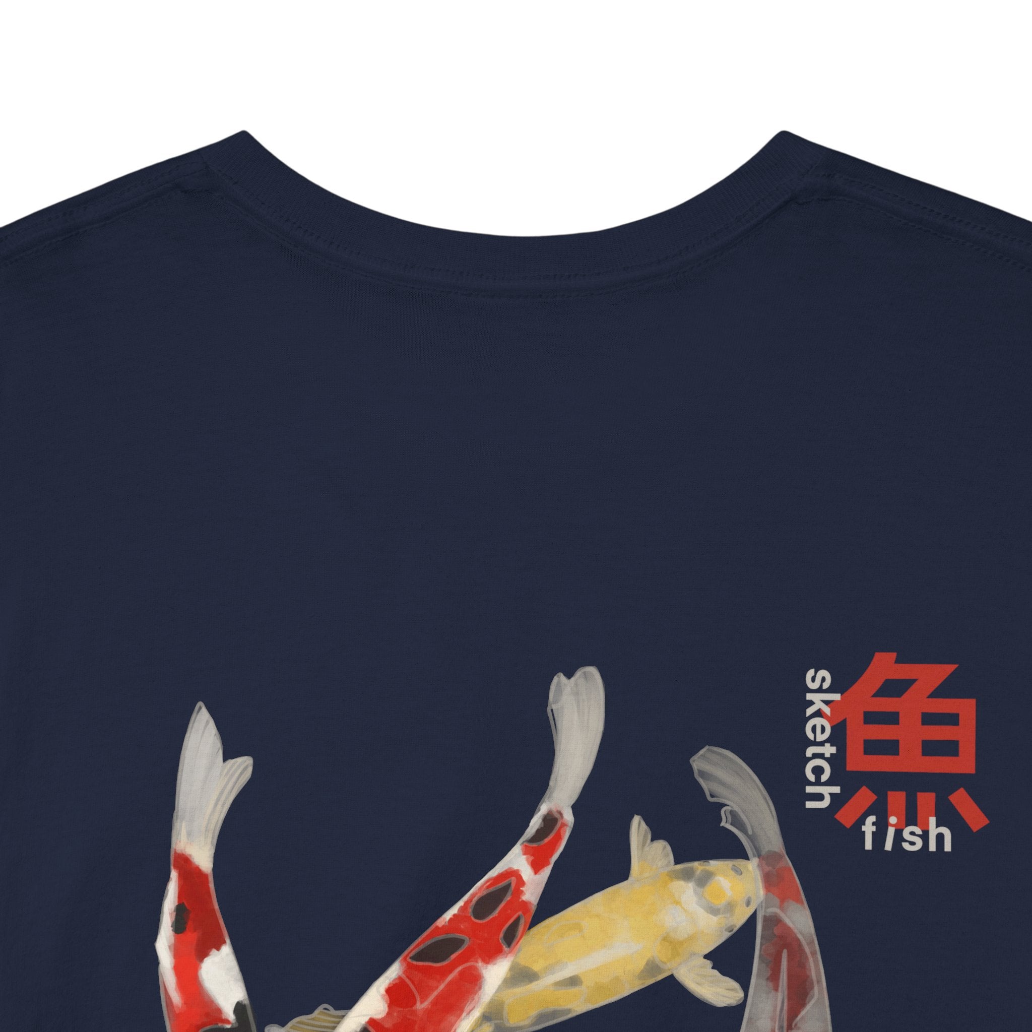 Nishikigoi Unisex Heavy Cotton Tee, Koi Fish T-Shirt for Nature Lovers, Casual Wear, Unique Gift, Japanese Aesthetic Apparel