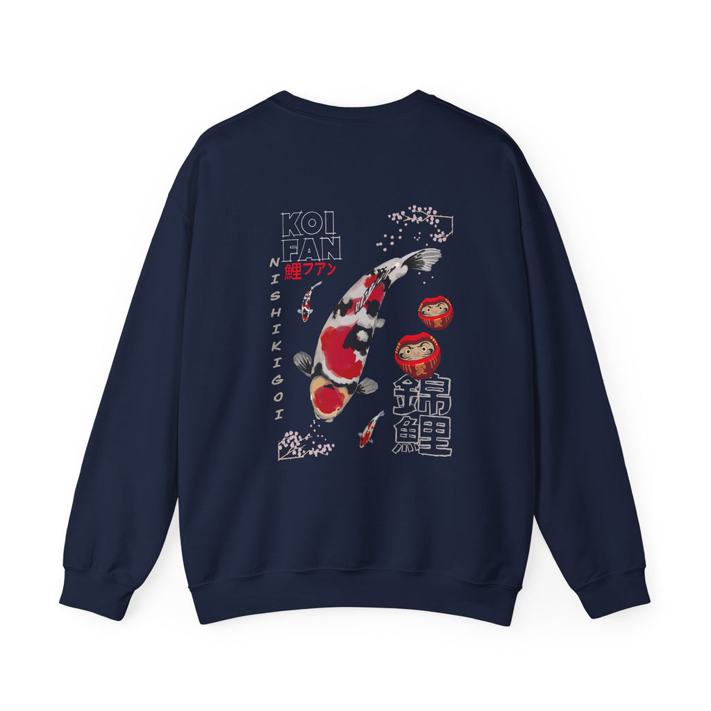 Koi Fan Crewneck Sweatshirt — Japanese Koi Fish Graphic Pullover
