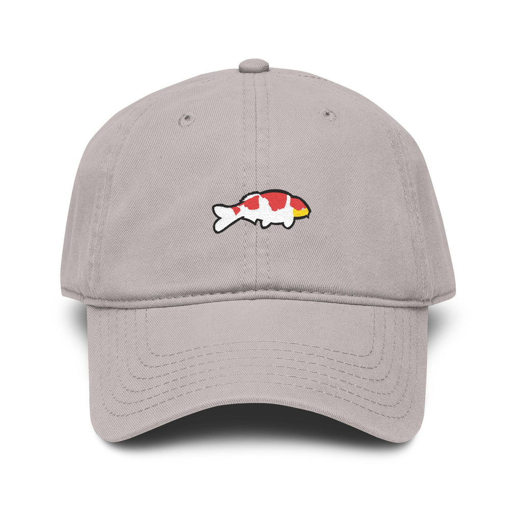 Koi Fish Embroidered Washed Baseball Cap