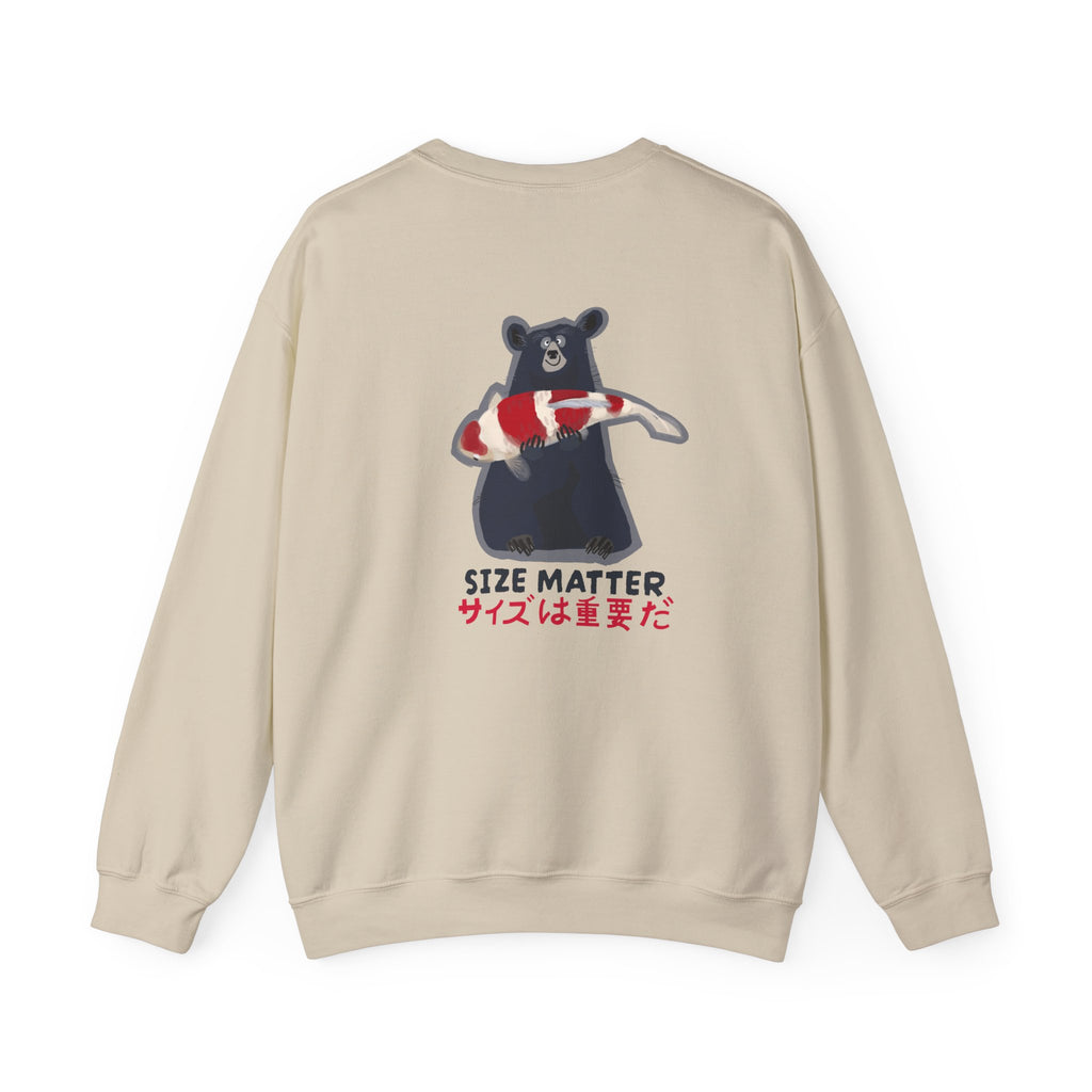 Koi Bear Crewneck Sweatshirt — "In the World of Nishikigoi" Graphic Pullover