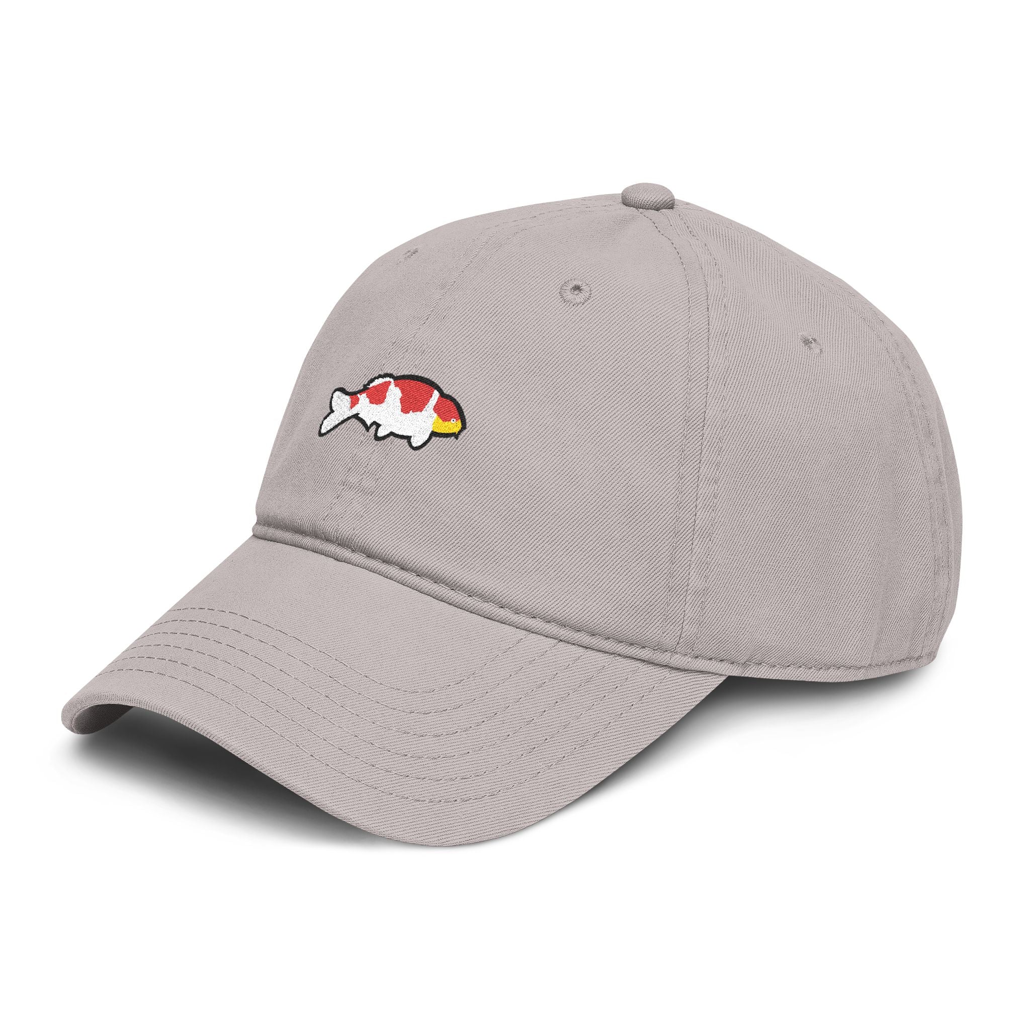 Koi Fish Embroidered Washed Baseball Cap