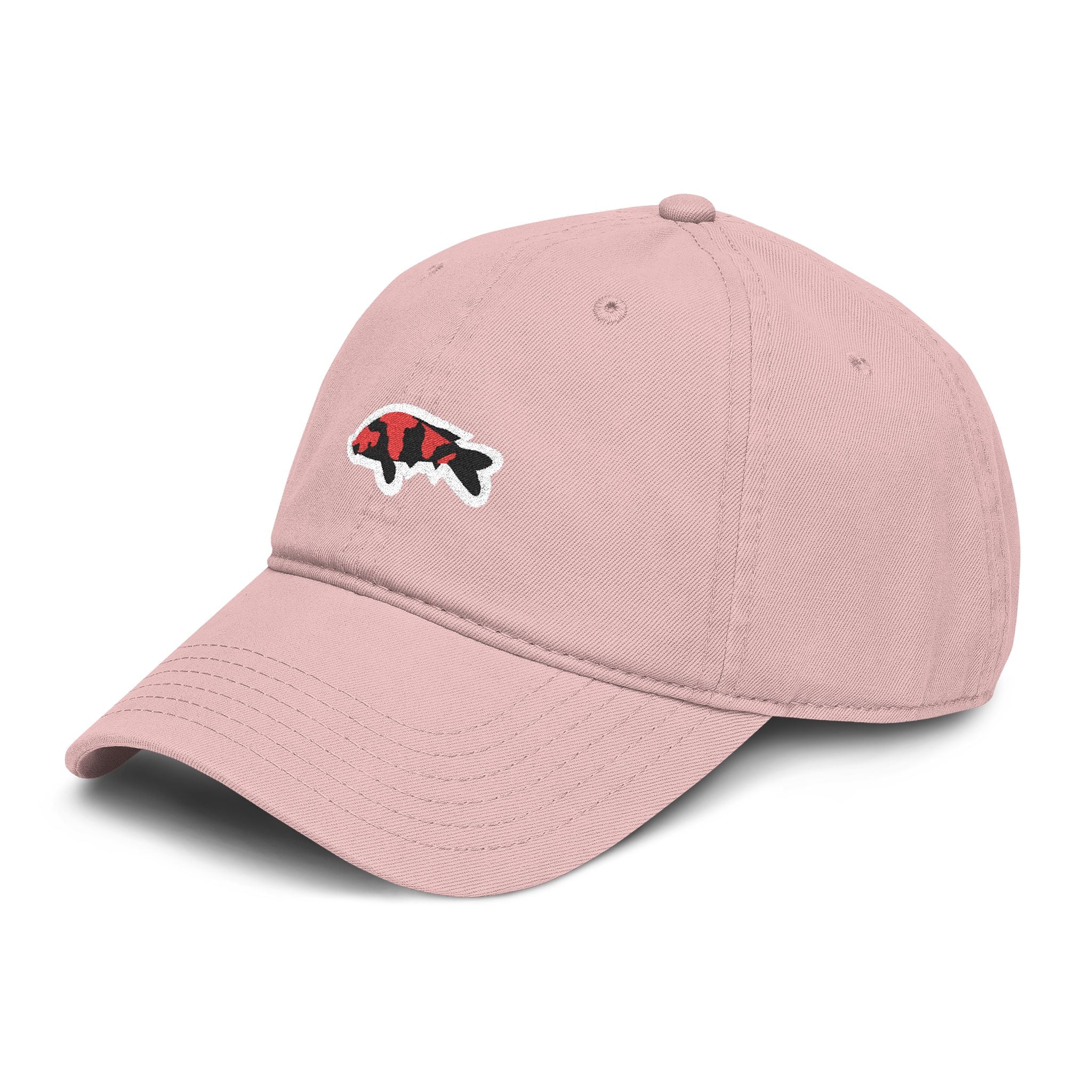 Koi Fish Embroidered Washed Baseball Cap