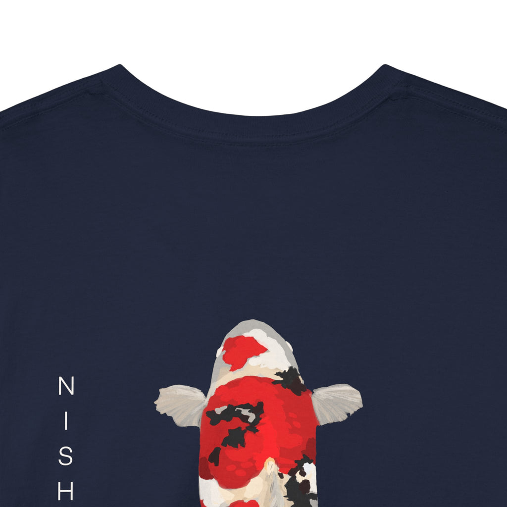 Koi Fish Graphic Tee for Nature Lovers, Relaxed Fit Unisex Cotton Shirt, Perfect Gift for Aquatic Art Fans, Outdoor Events, Everyday Wear
