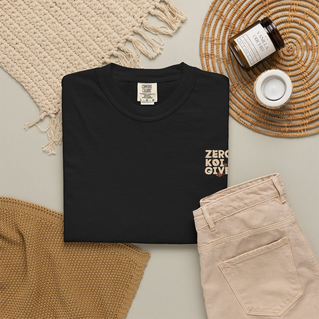 Koi Pond Graphic T-Shirt — 'Zero Koi Given' Japanese Koi Fish Tee