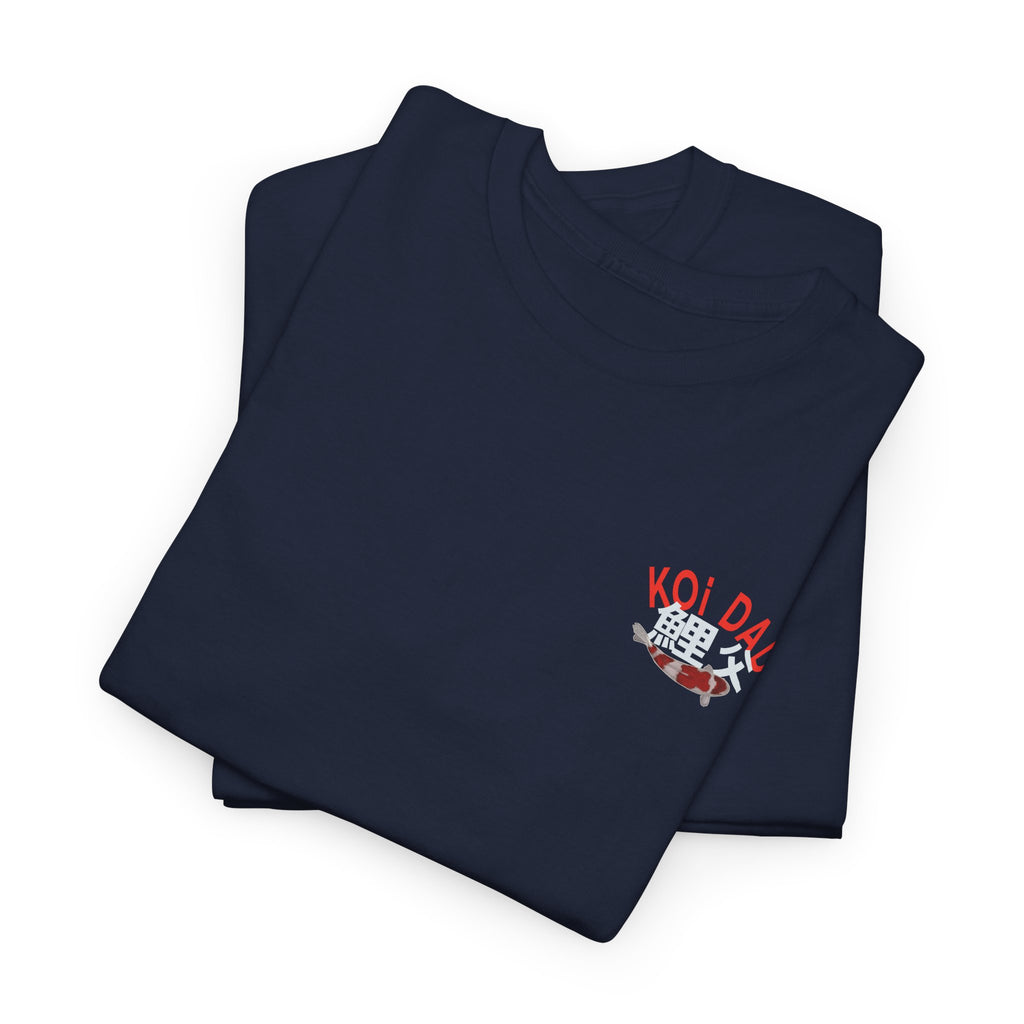 Koi Fish Unisex Heavy Cotton Tee | Graphic Tee, Animal Lover Gift, Casual Streetwear, Colorful T-Shirt, Summer Wardrobe Essential