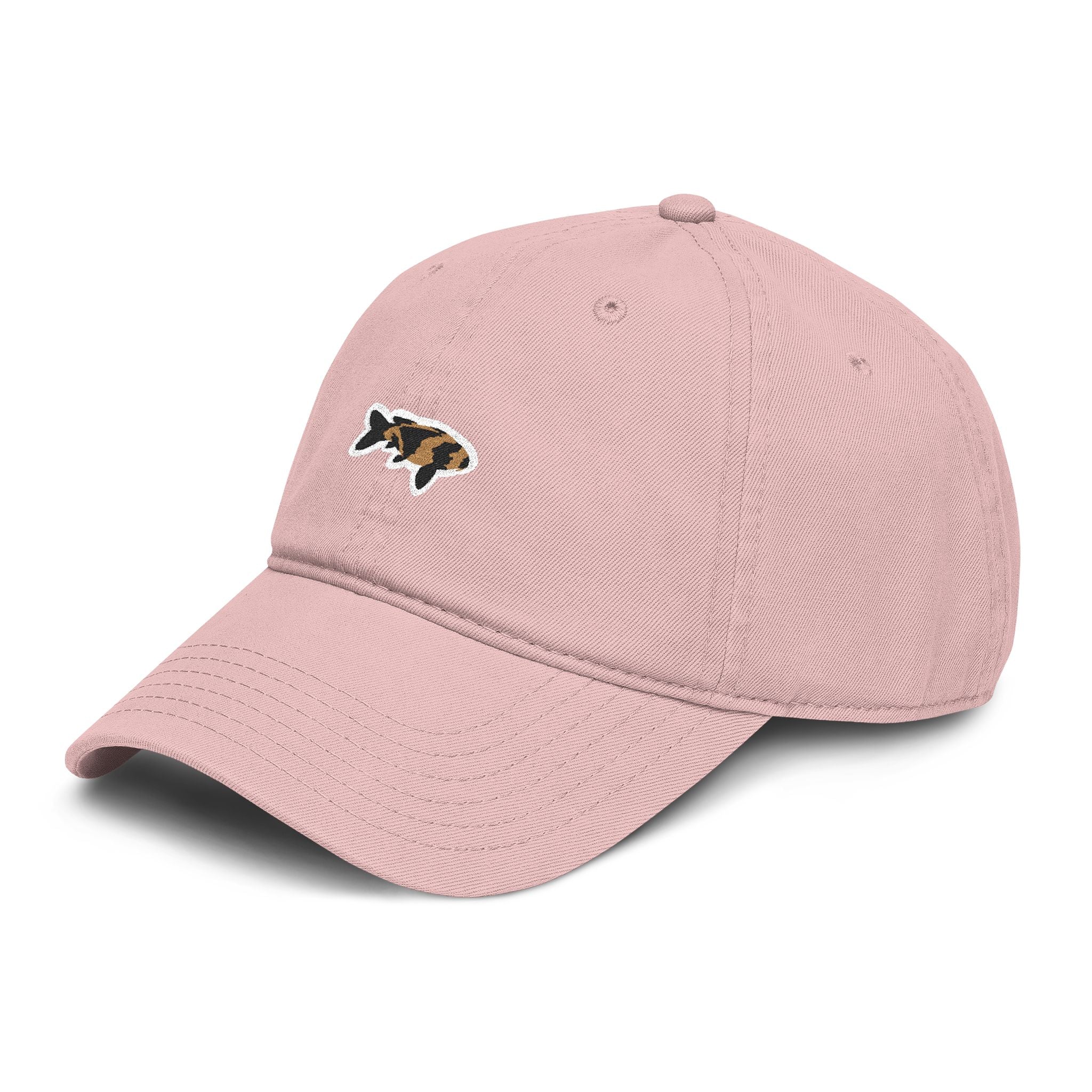 Koi Fish Embroidered Washed Baseball Cap