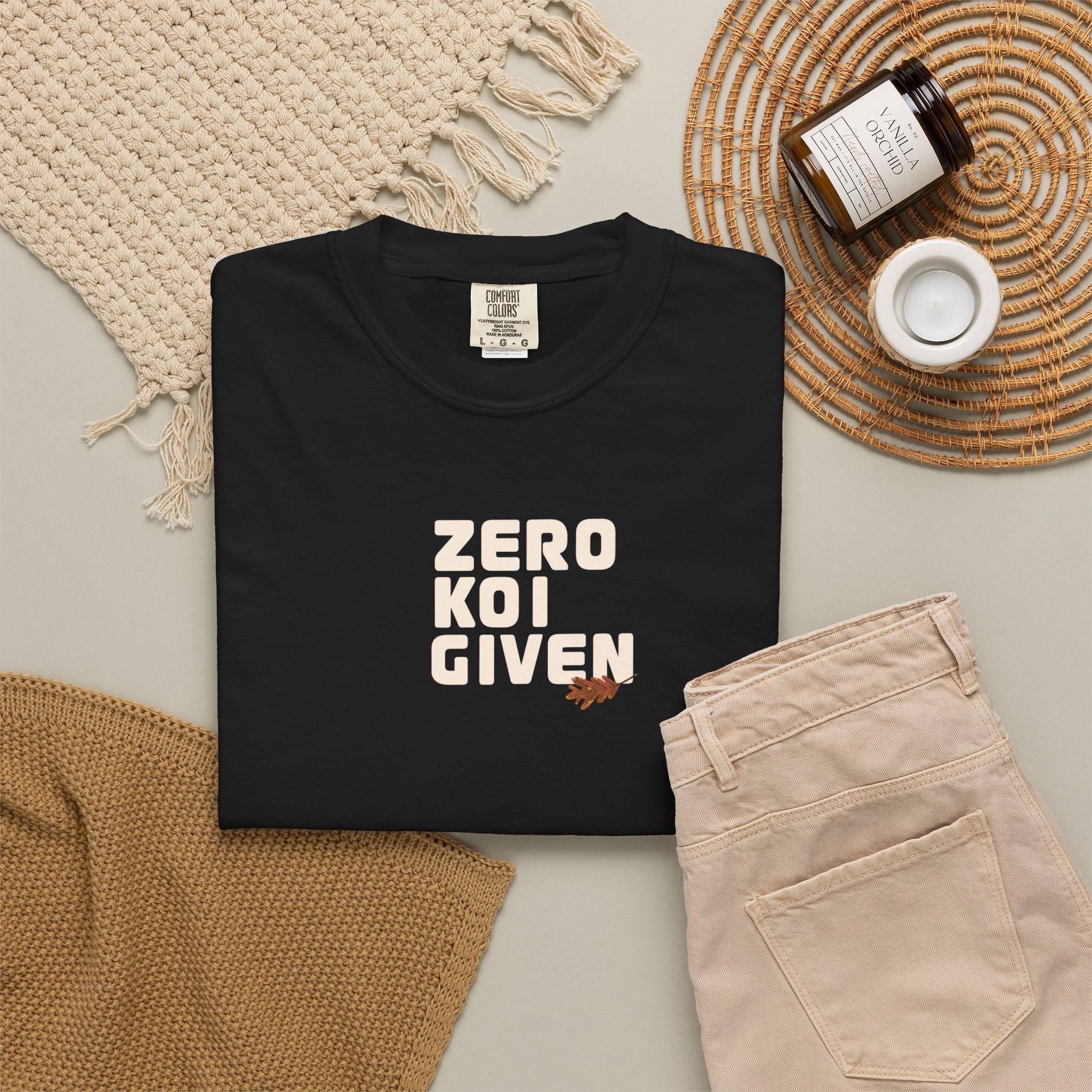 Koi Graphic T-Shirt — "Zero Koi Given" Japanese Koi Fish Tee