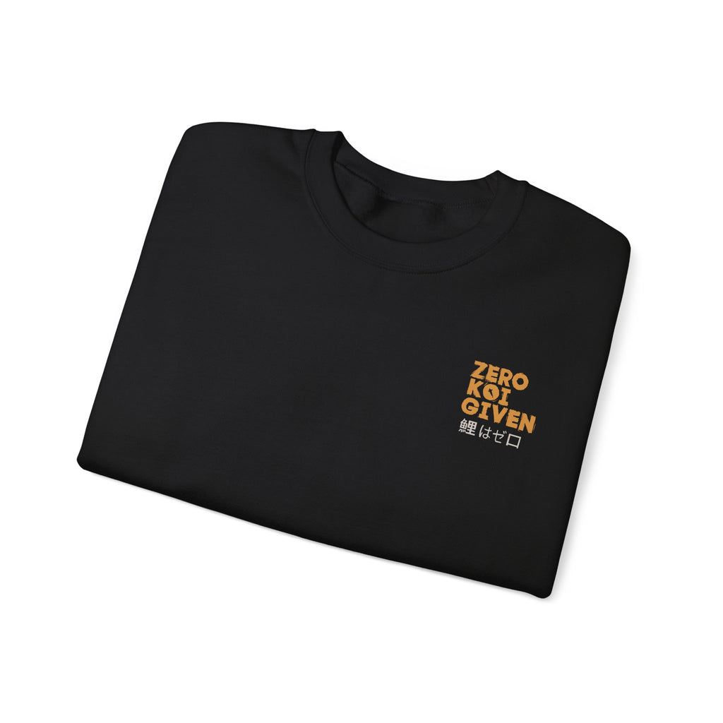 Sweatshirt — 'Zero F***s Given' Retro Japanese Temple Graphic Crewneck
