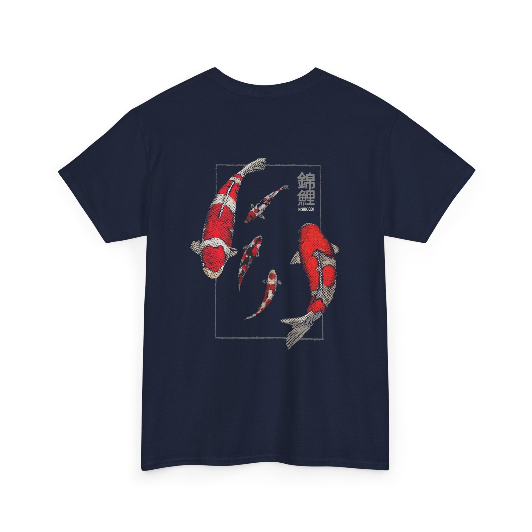 Koi Fish Unisex Cotton Tee - Artistic Graphic Shirt, Relaxed Fit, Casualwear, Unique Gift for Nature Lovers, Eco-Friendly Fashion