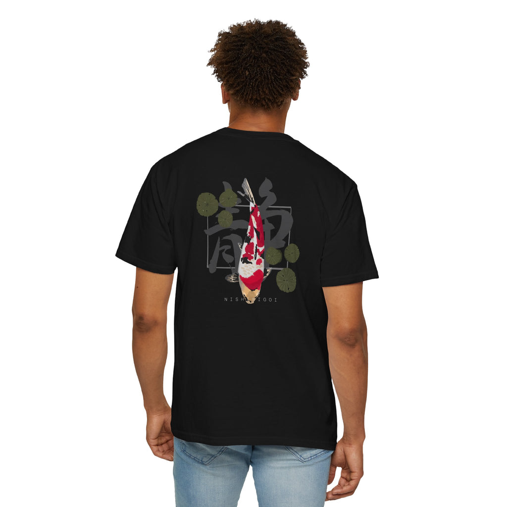 Koi Serenity T-Shirt — Japanese Koi Fish & Kanji Graphic