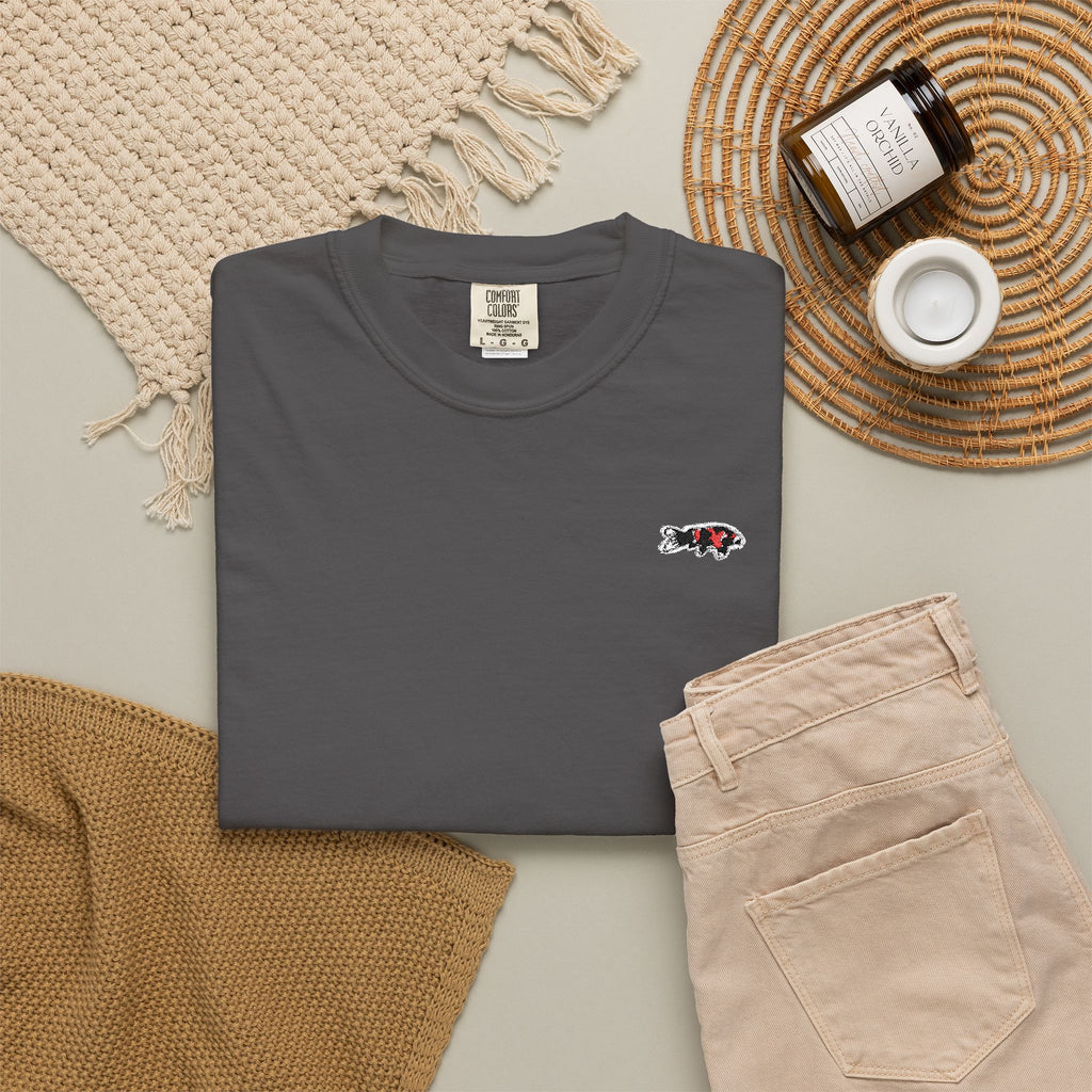 Minimalist Embroidered Japanese Koi Fish - Showa Shirt