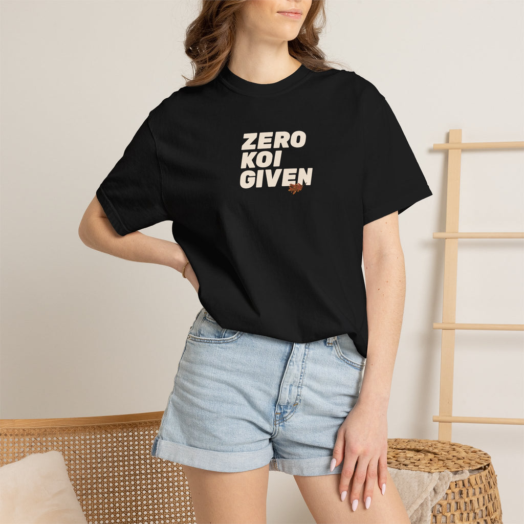 Unisex Koi Fish Graphic T-Shirt - 'Zero Koi Given' Design