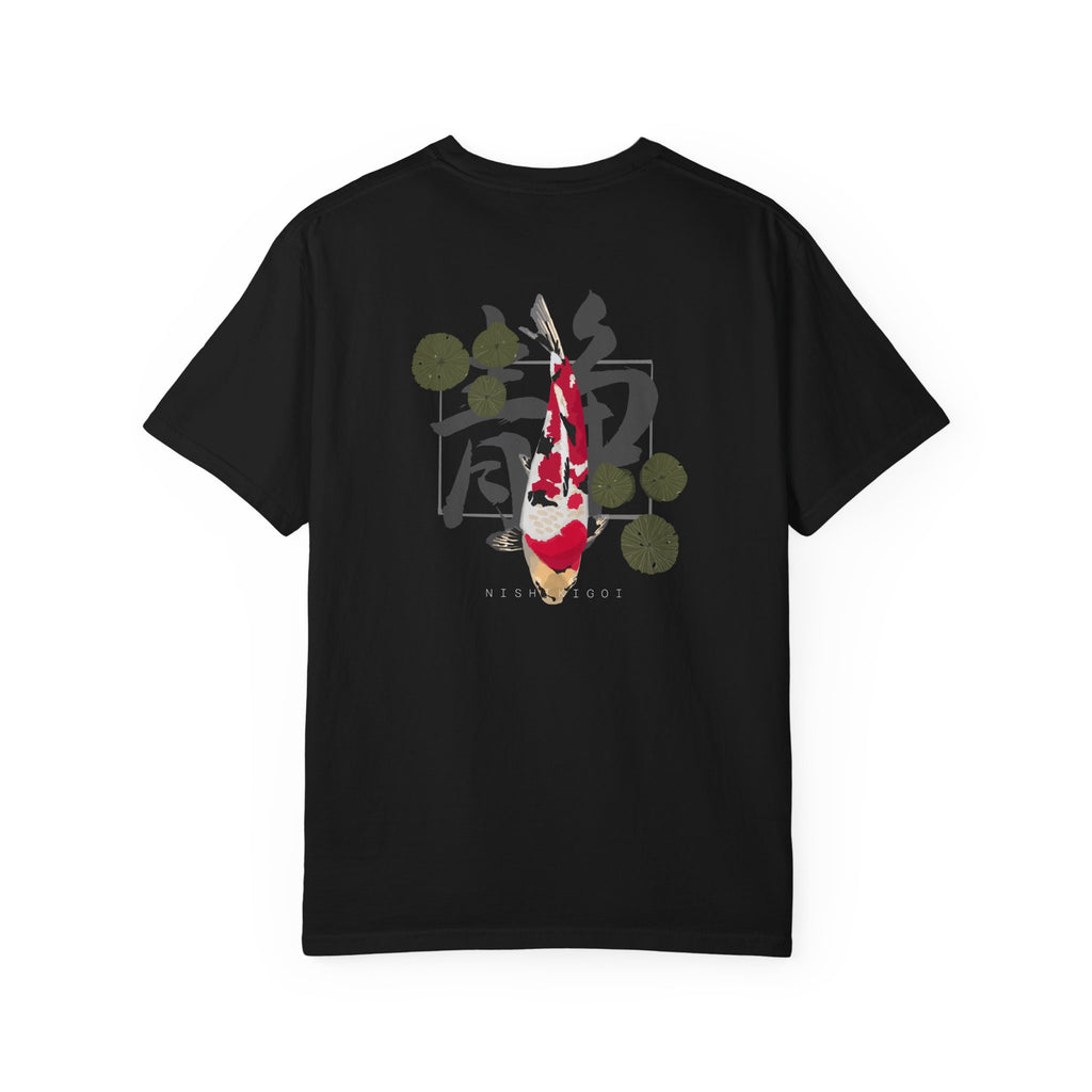 Koi Serenity T-Shirt — Japanese Koi Fish & Kanji Graphic