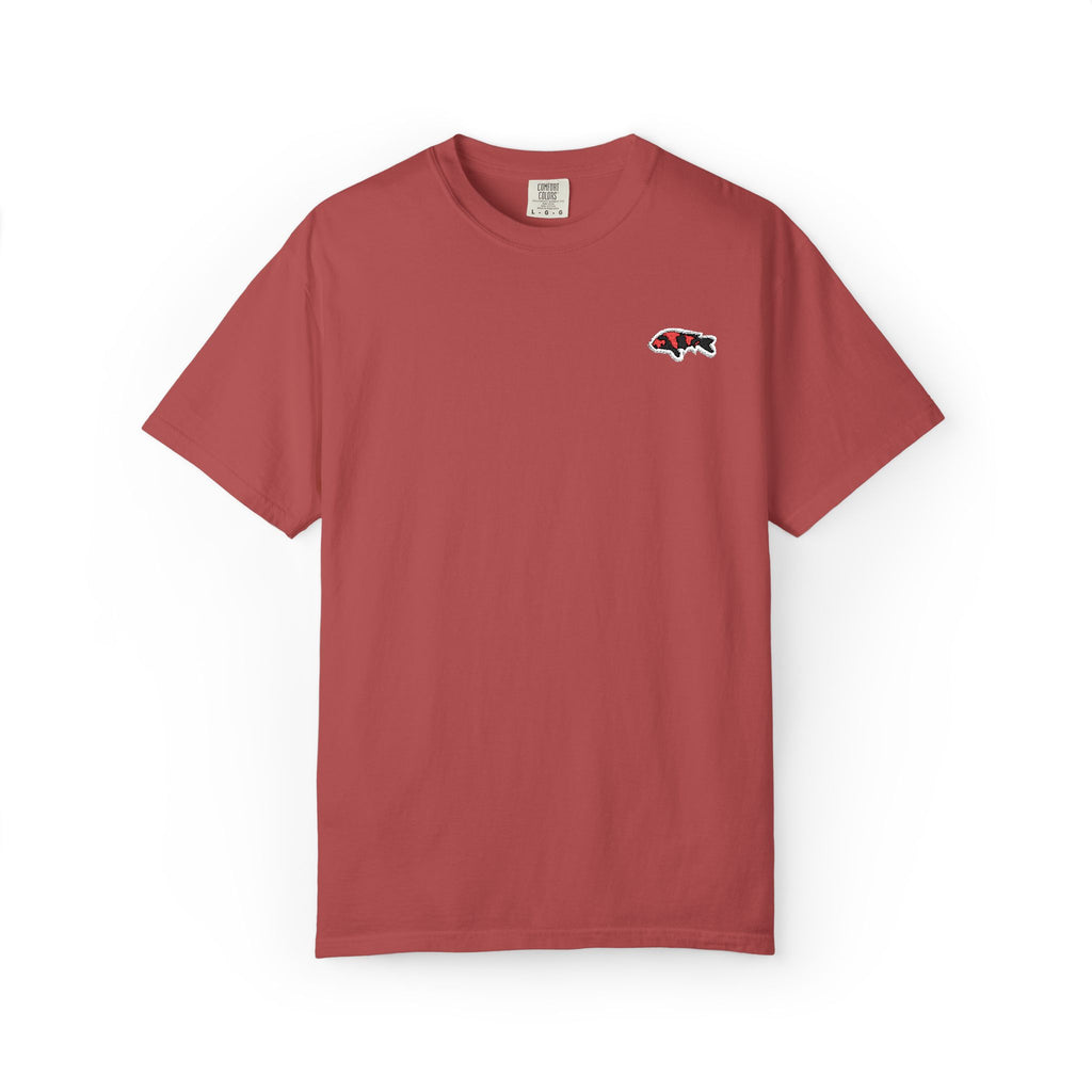 Embroidered Japanese Koi Fish Minimalist Design Shirt
