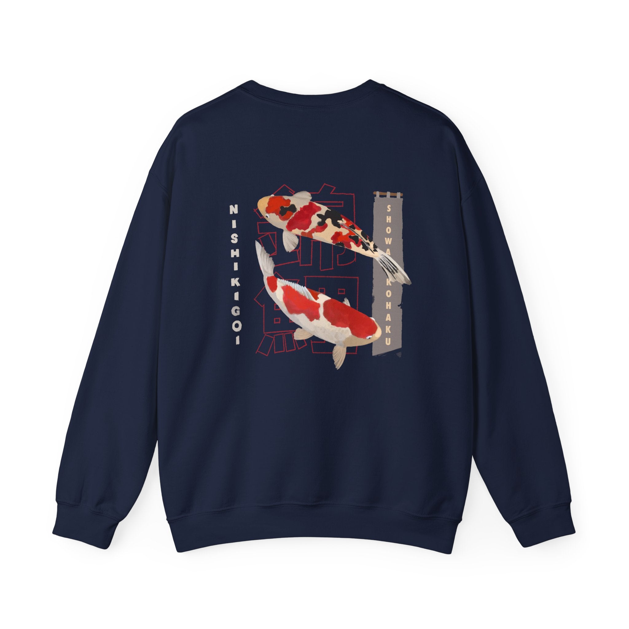 Koi Fish Crewneck Sweatshirt — Nishikigoi Japanese Garden Graphic