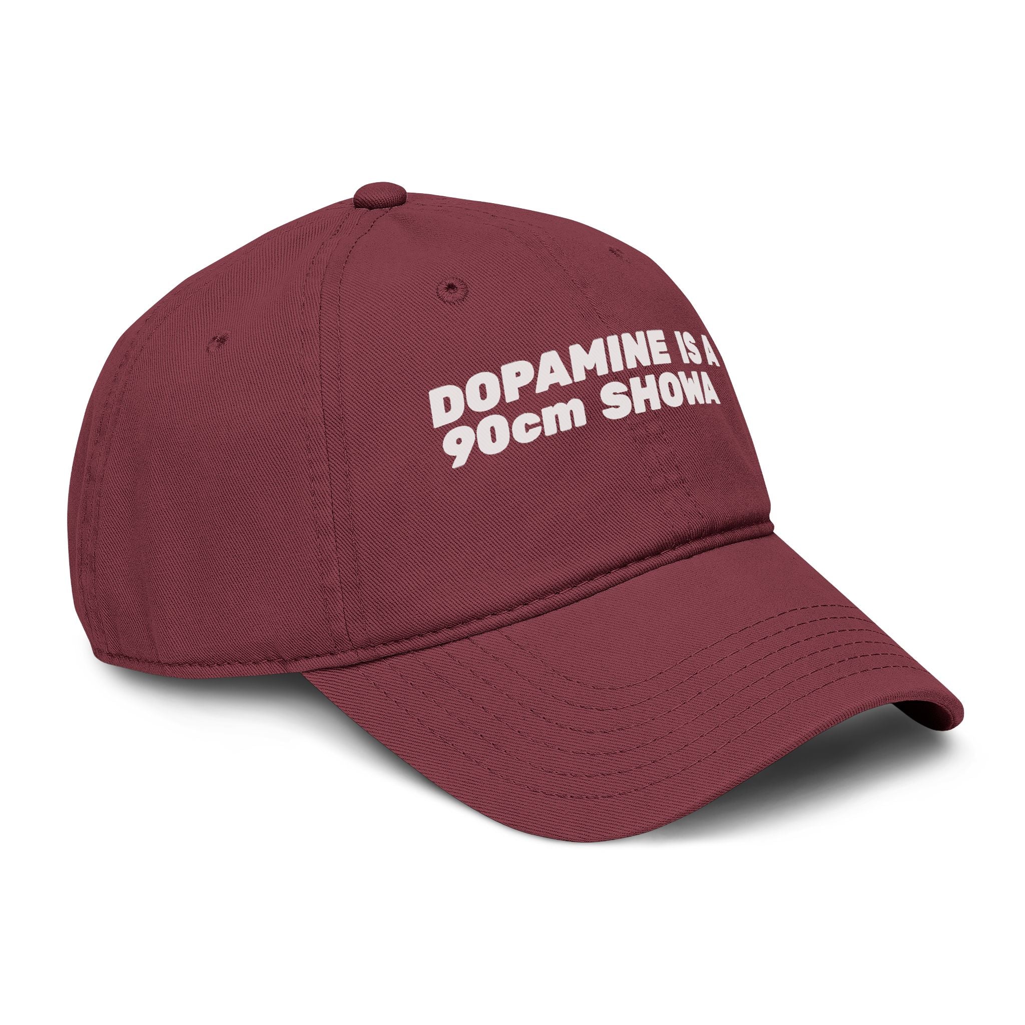 Dopamine Is a 90cm Showa Washed Baseball Cap — Retro Cute Embroidered Dad Hat
